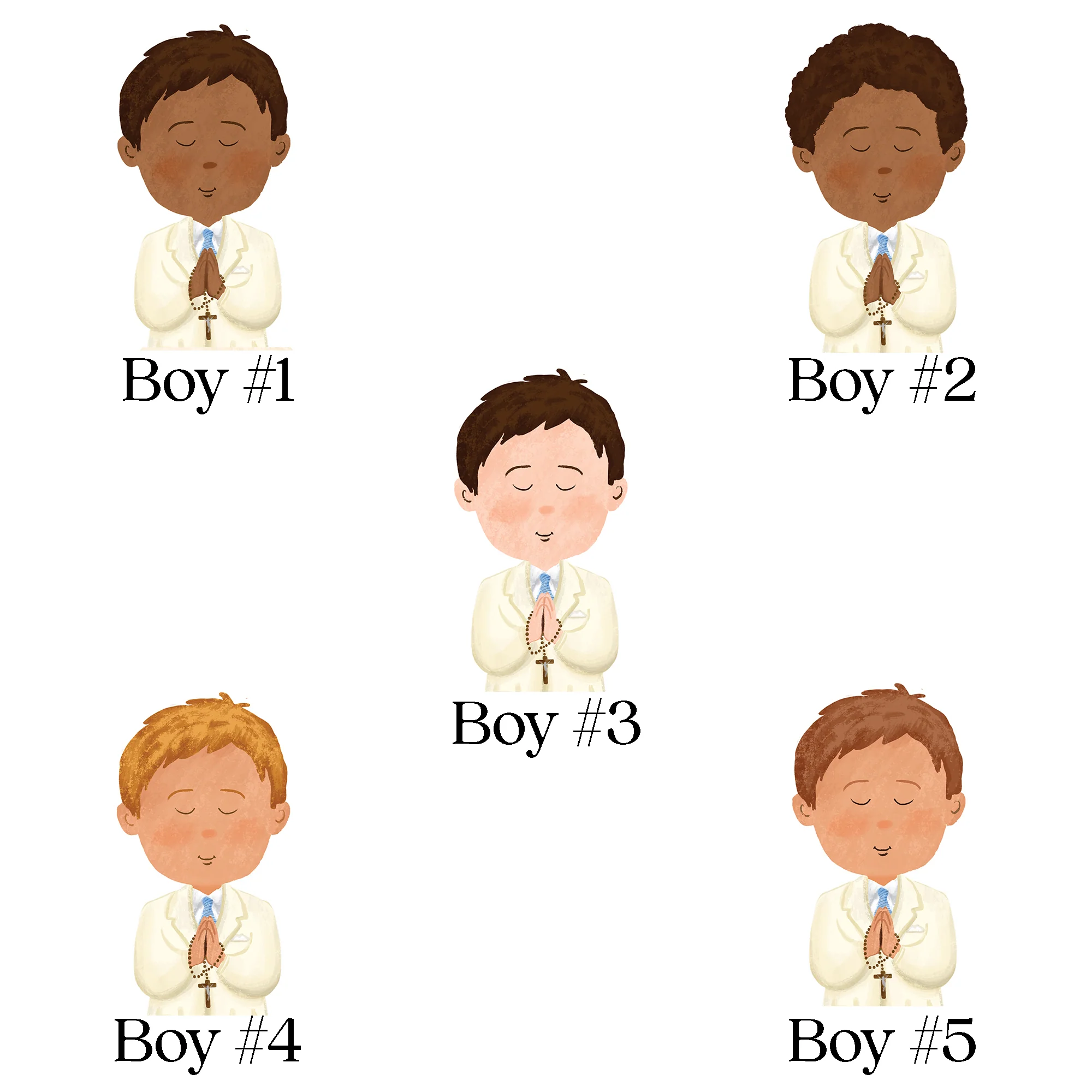 Personalized First Communion White Keepsake Box for Boys - Image 6