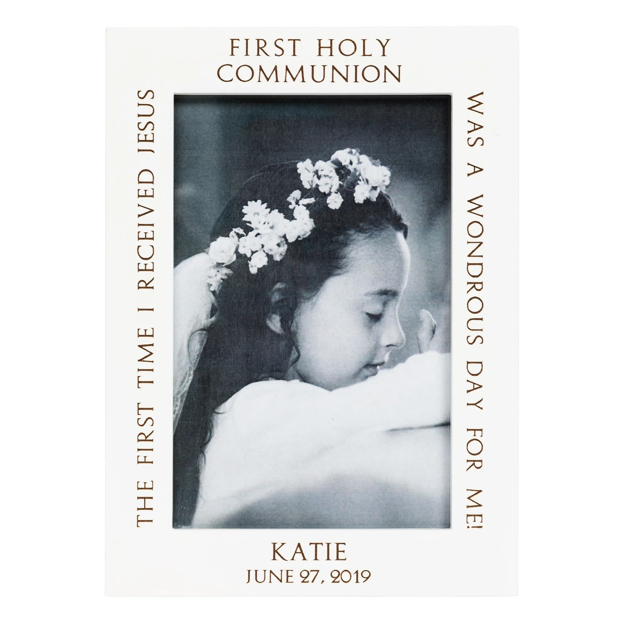 Personalized First Holy Communion Ivory Frame - Image 2