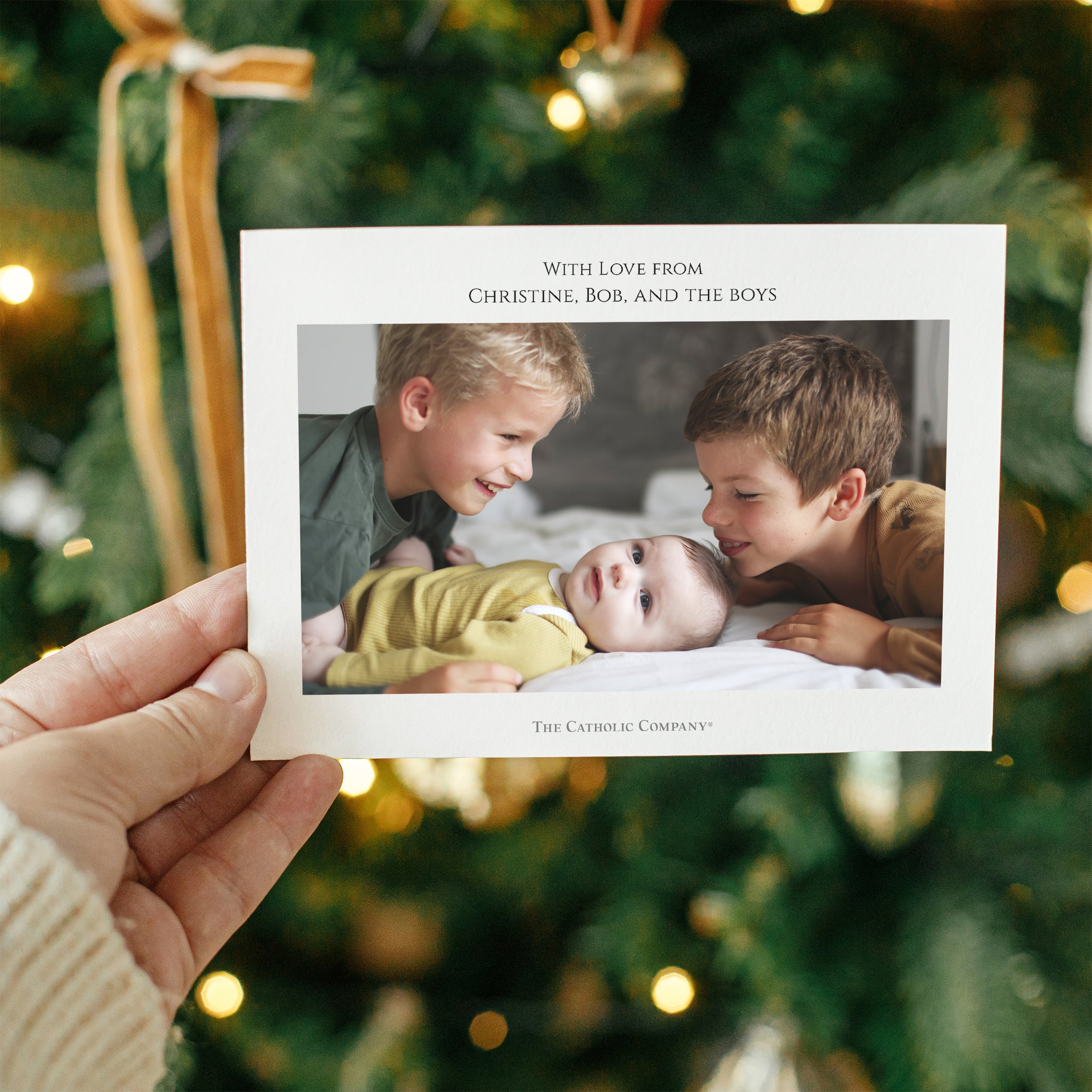 Personalized For Unto Us A Child is Born Photo Christmas Cards - Image 2