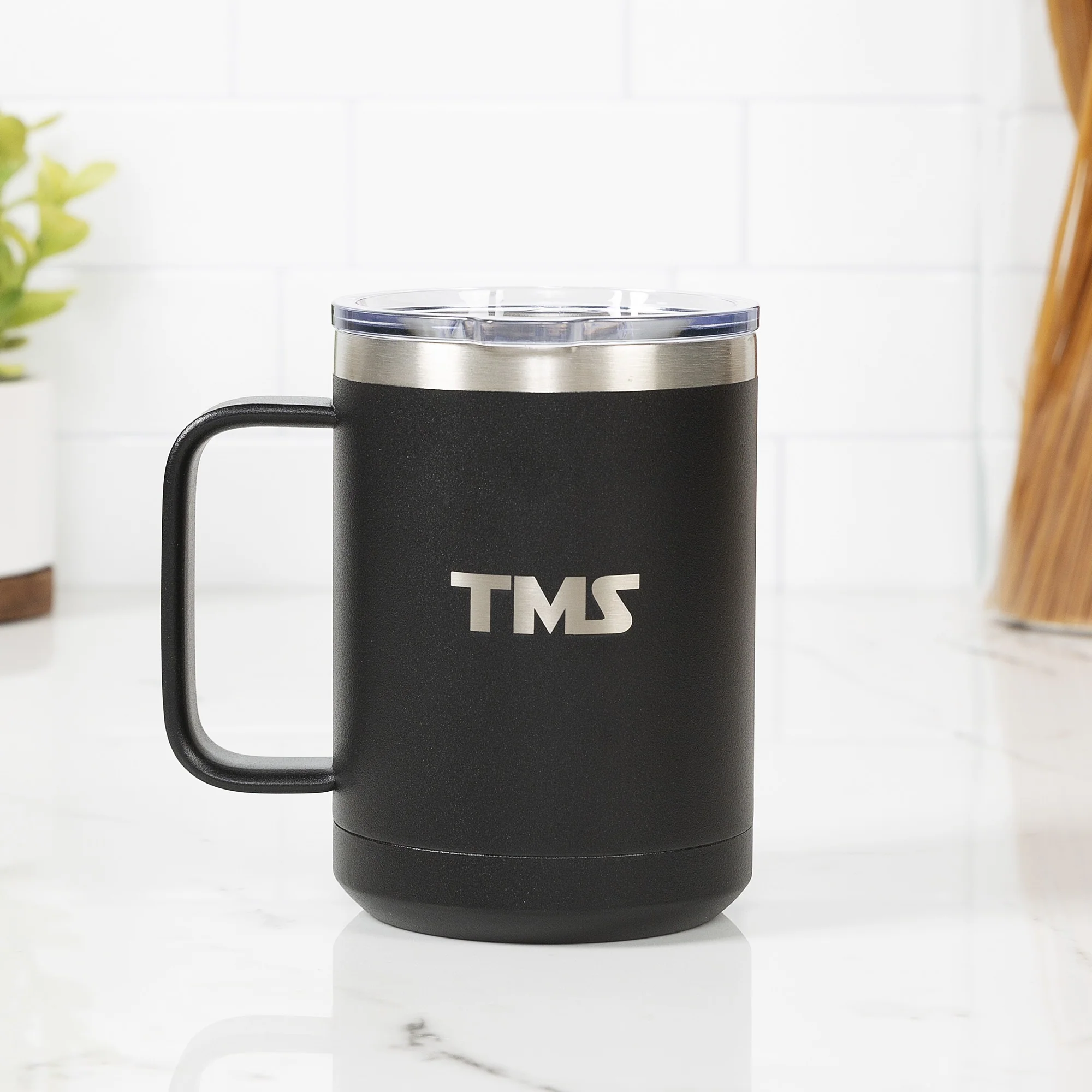 Personalized Force Be With You Black Travel Mug - Image 2