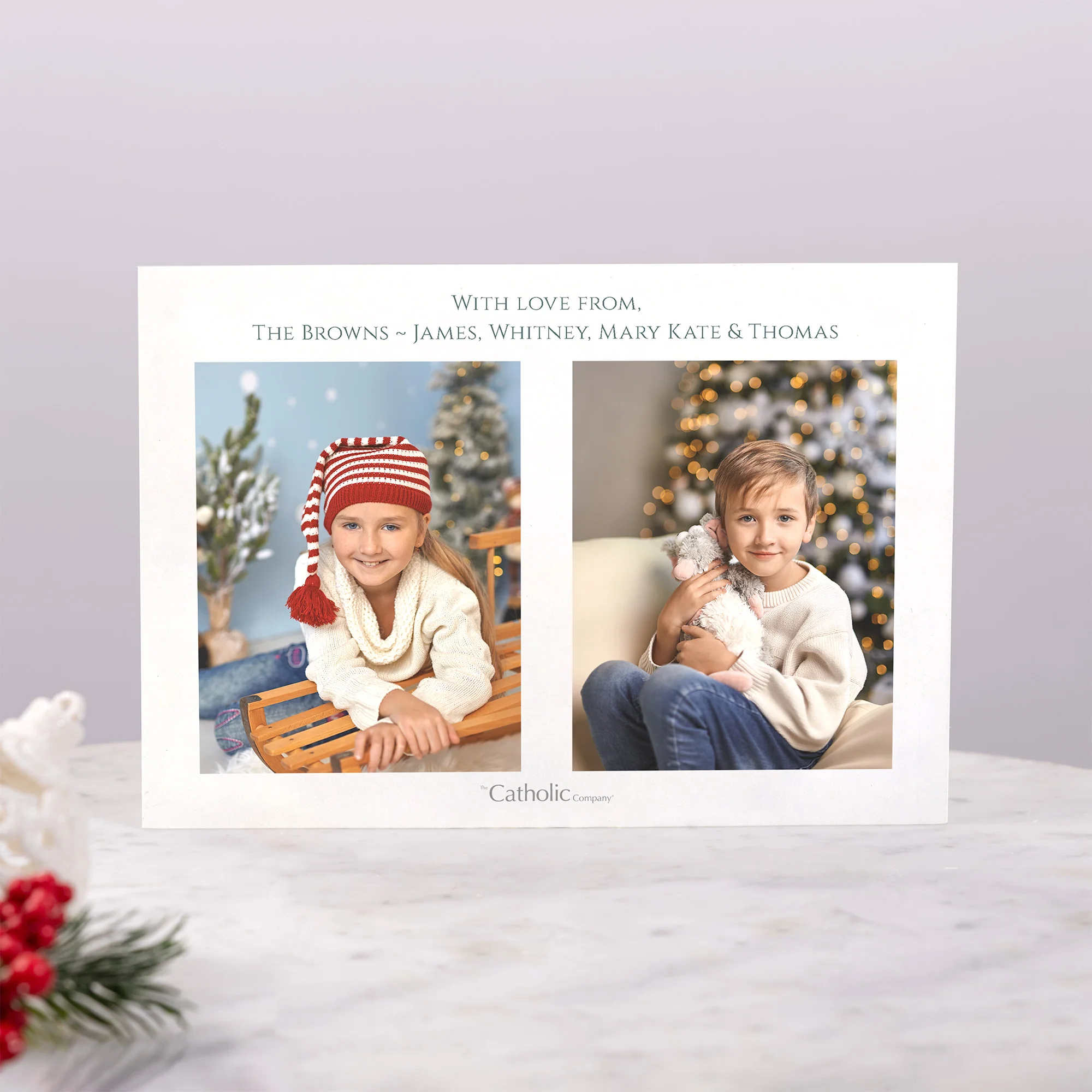 Personalized Gifts of Faith Photo Christmas Cards - Image 3