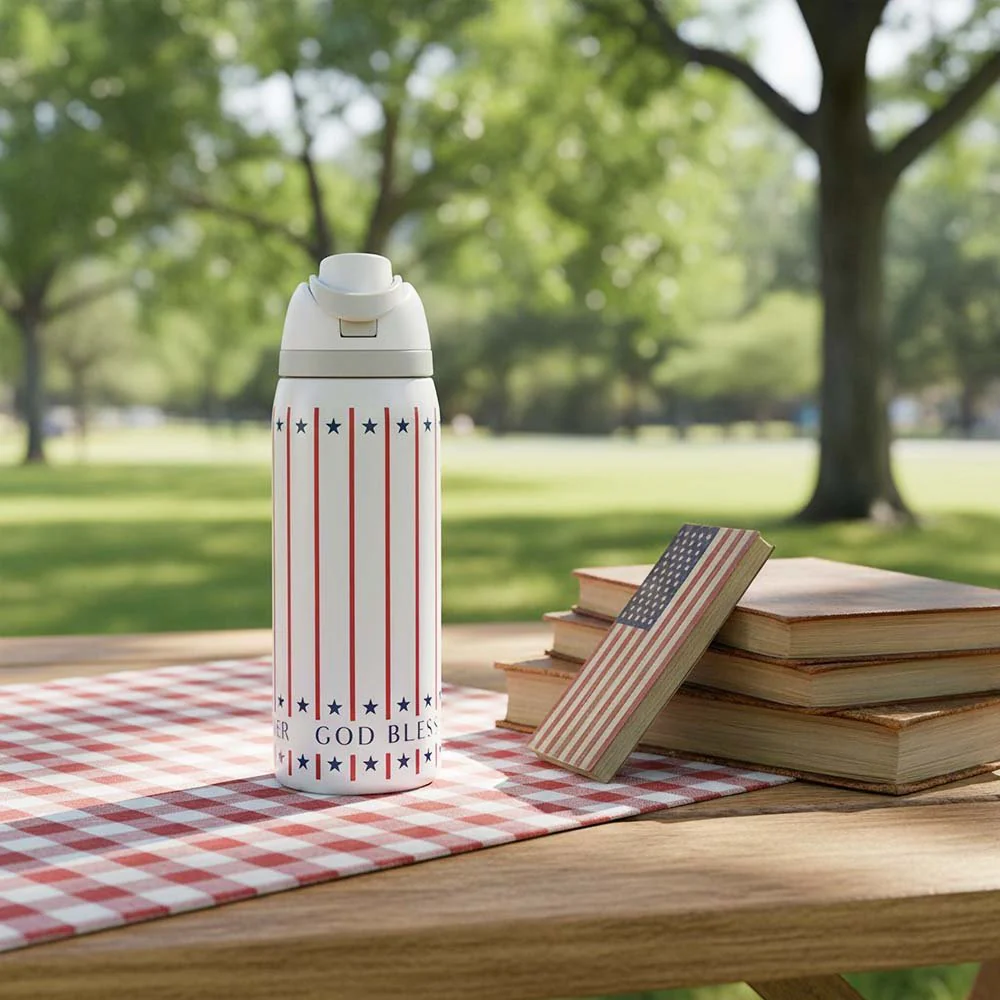 Personalized God Bless America Water Bottle - Image 9