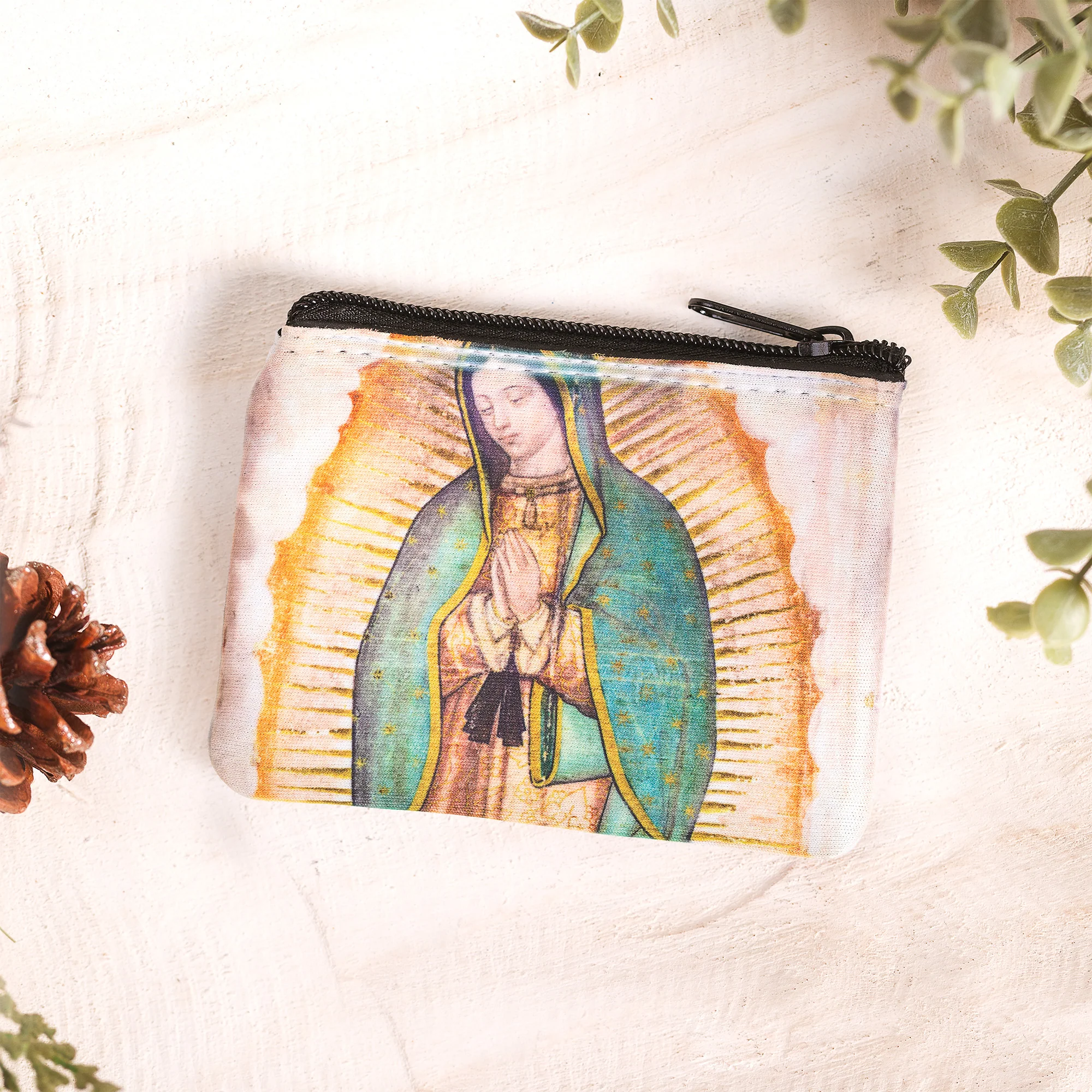 Personalized Guadalupe Tilma Rosary Pouch - Image 2