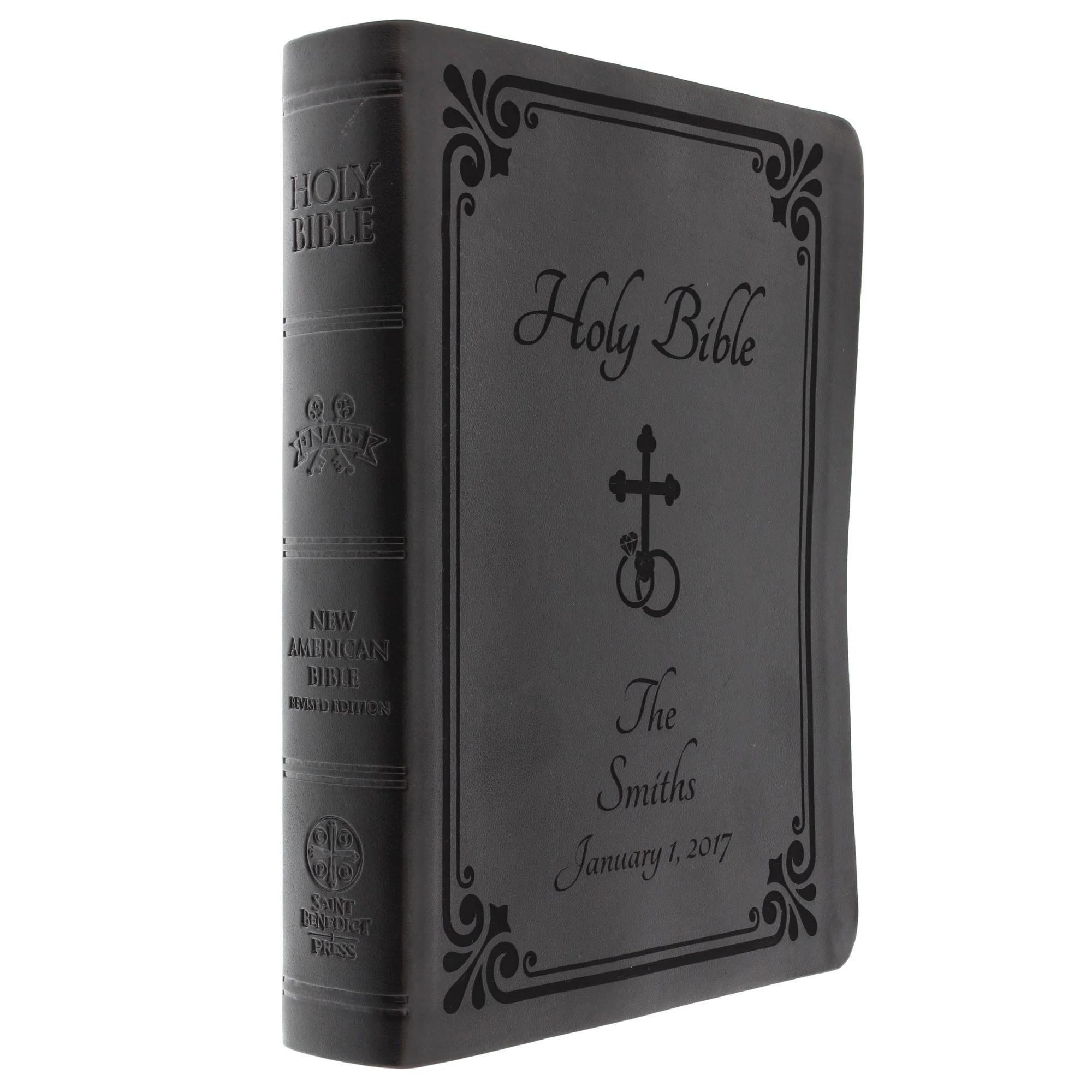 Personalized Holy Matrimony Wedding Rings & Cross Bible - Image 5