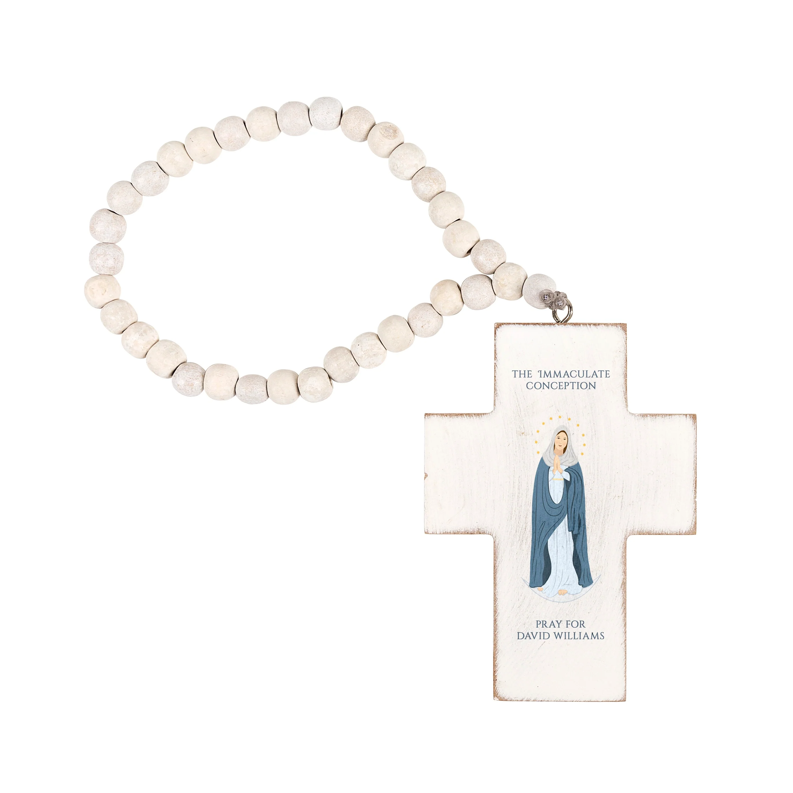 Personalized Immaculate Conception Hanging Cross