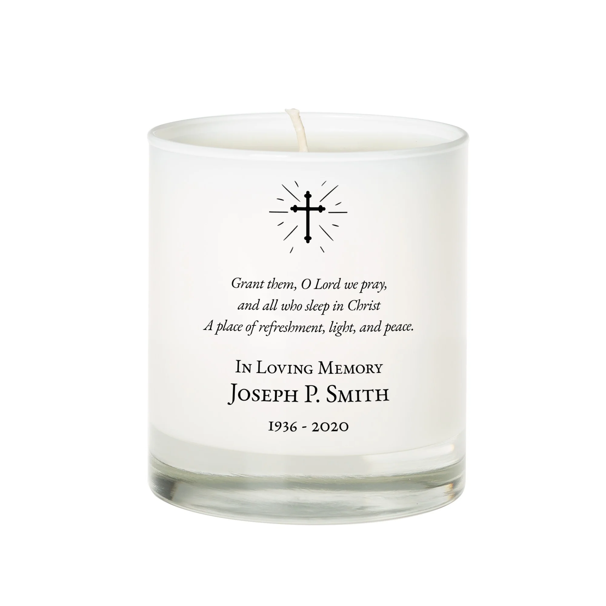 Personalized Memorial Prayer Candle