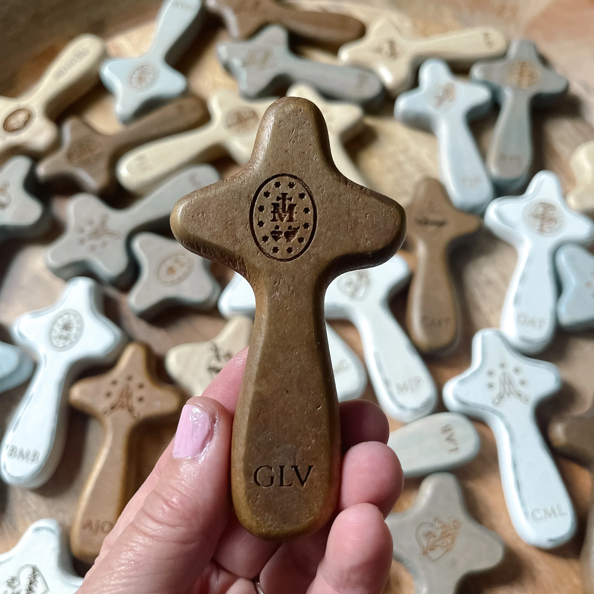 Personalized Miraculous Medal Comfort Cross