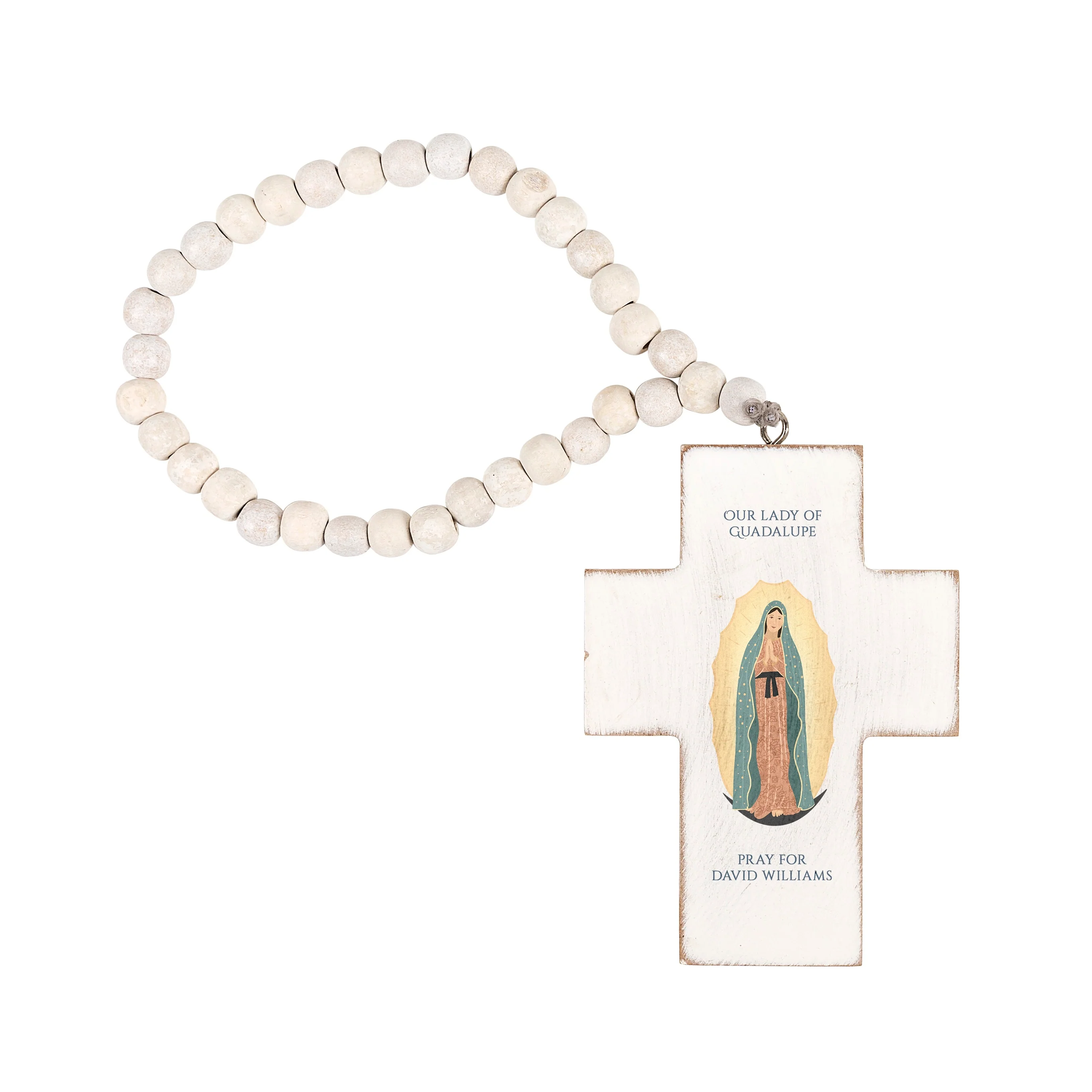 Personalized Our Lady Guadalupe Hanging Cross - Image 2