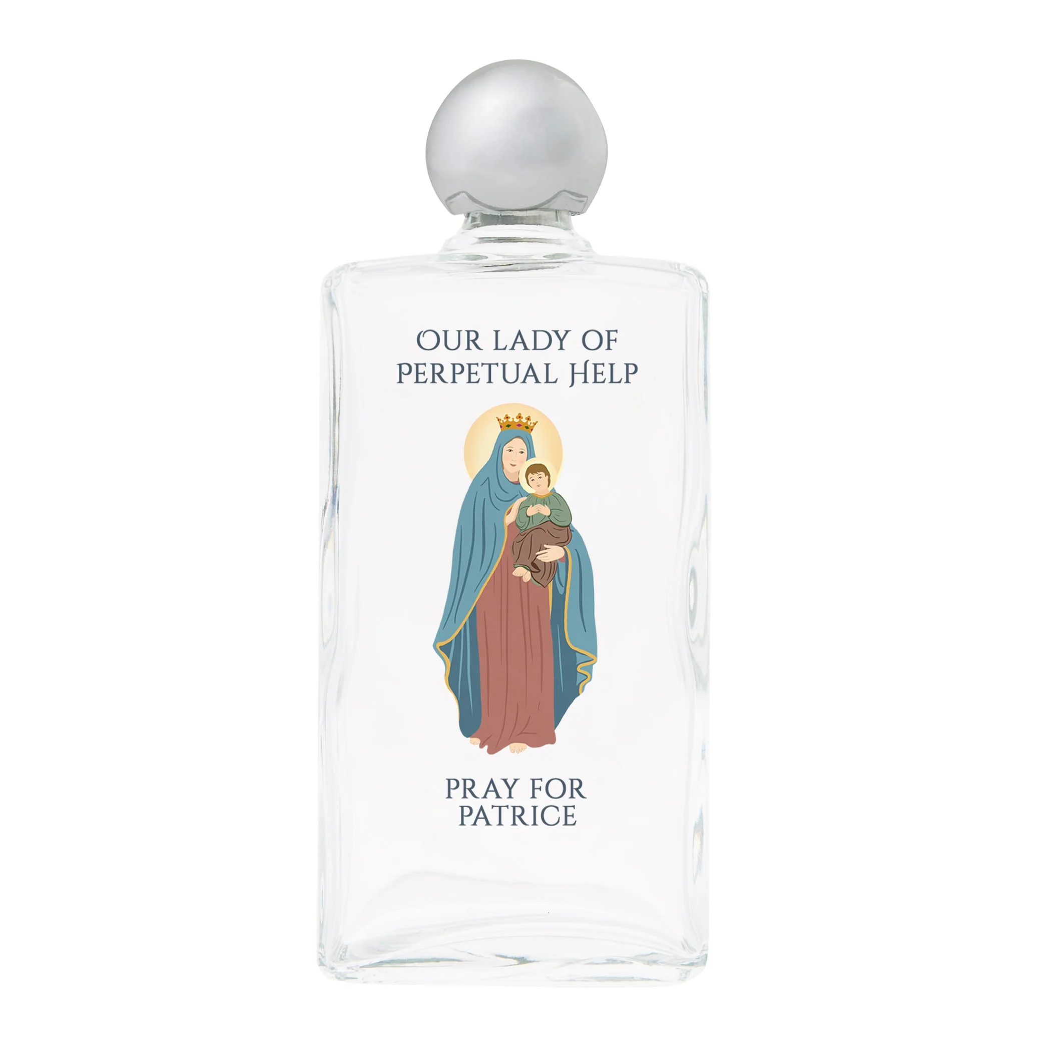 Personalized Our Lady of Perpetual Help Holy Water Bottle - Image 2