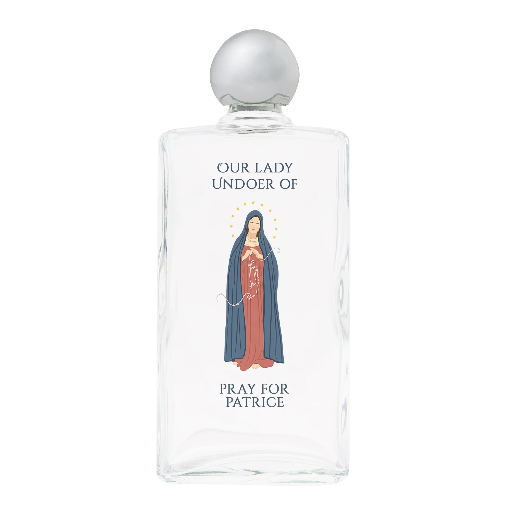Personalized Our Lady Undoer of Knots Holy Water Bottle - Image 2