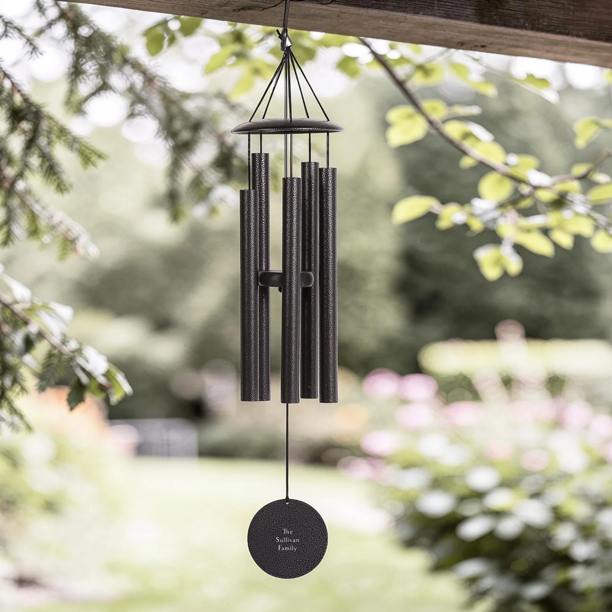 Personalized Prayer of St. Francis Wind Chimes - 30" - Image 2