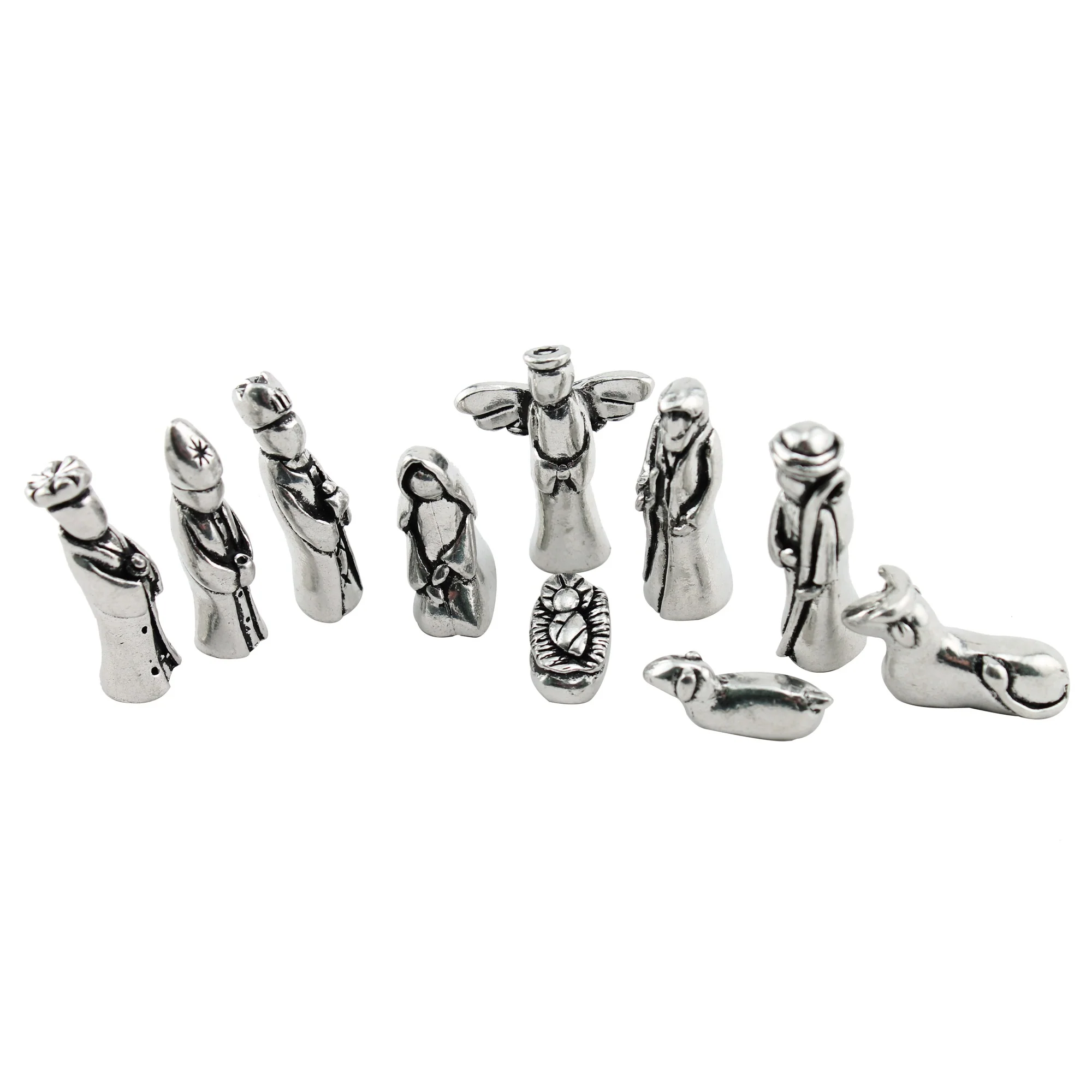 Personalized Shepherds Keepsake Box w/ Pewter Nativity Figures Gift Set - Image 3