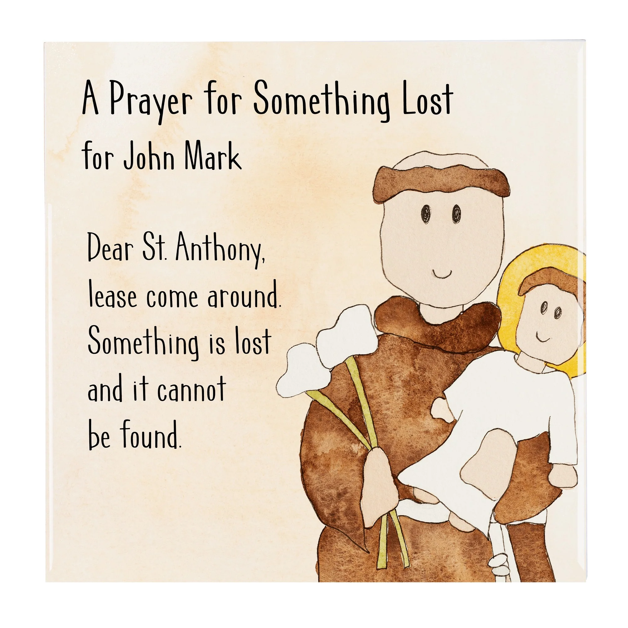Personalized St. Anthony Prayer Tile - Image 2