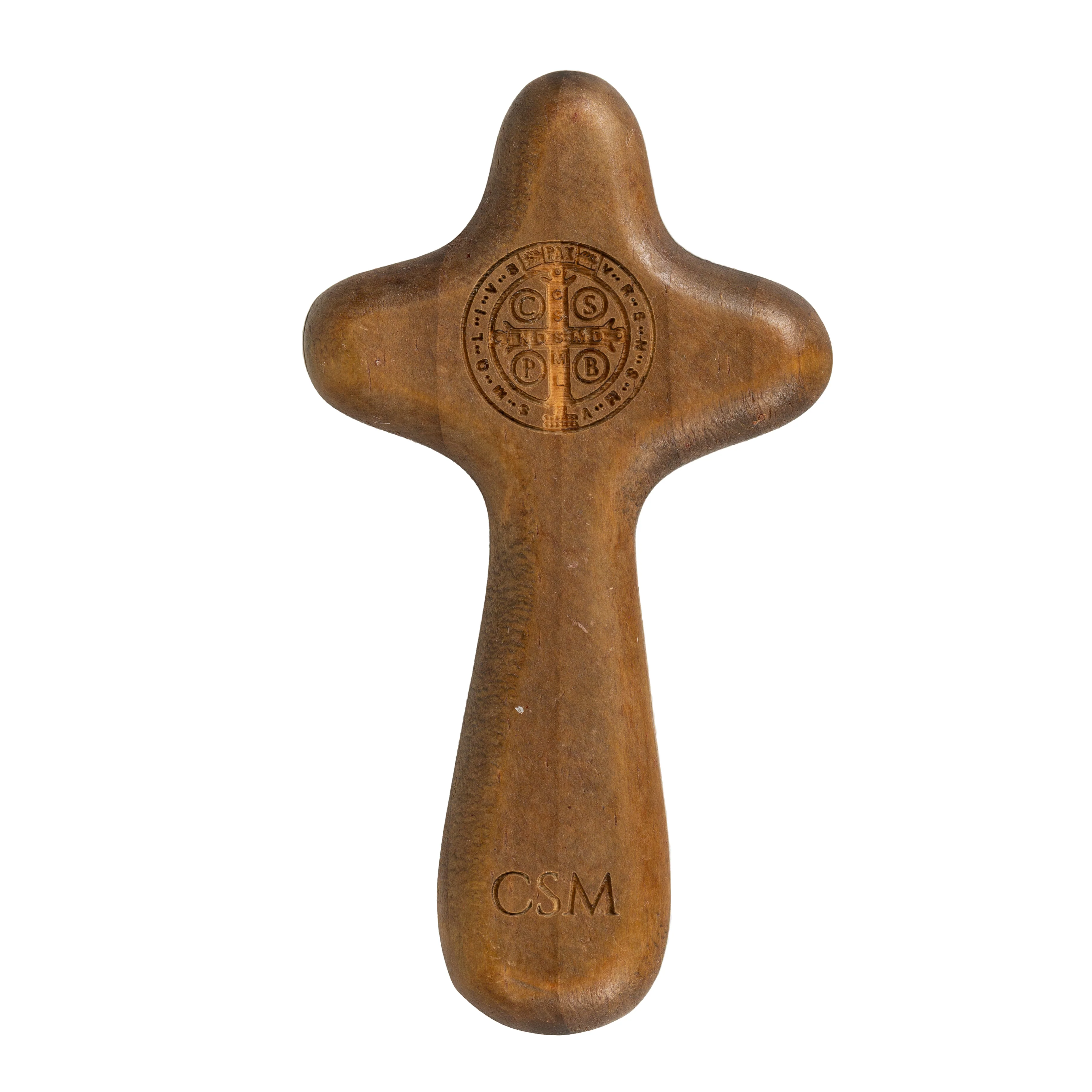 Personalized St. Benedict Medal Comfort Palm Cross - Image 3