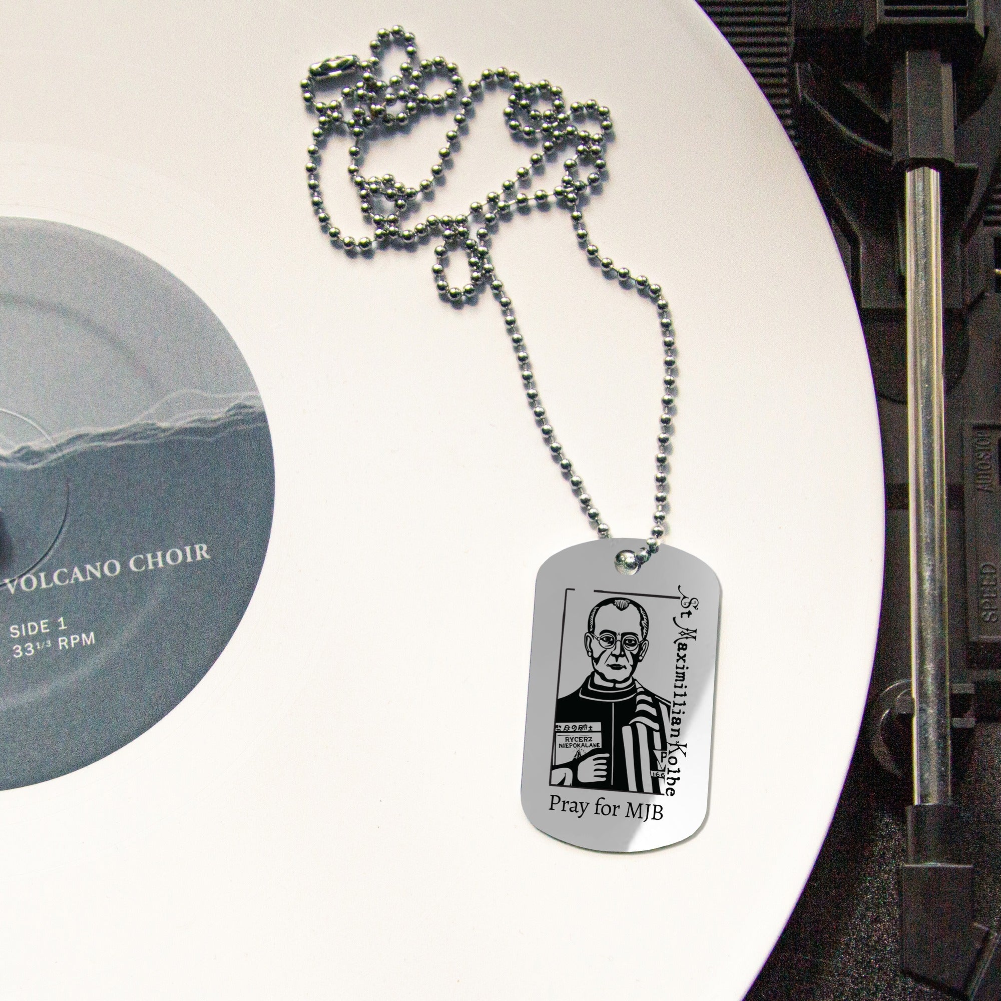 Personalized St. Maximillian Kolbe Dog Tag