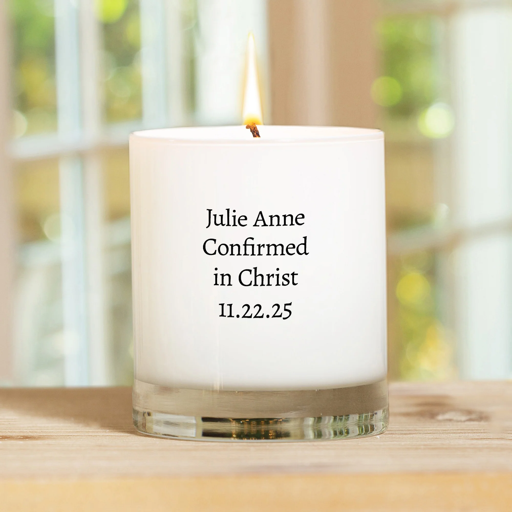 Personalized St. Rita Confirmation Candle - Image 4