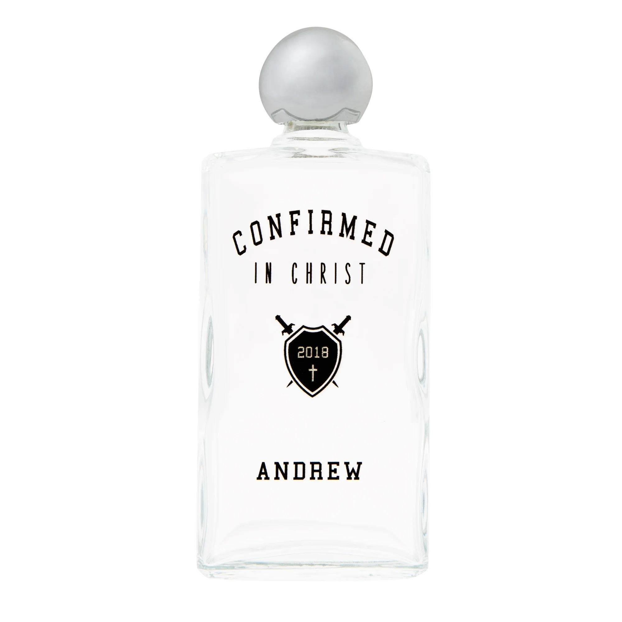 Personalized Varsity Confirmation Holy Water Bottle
