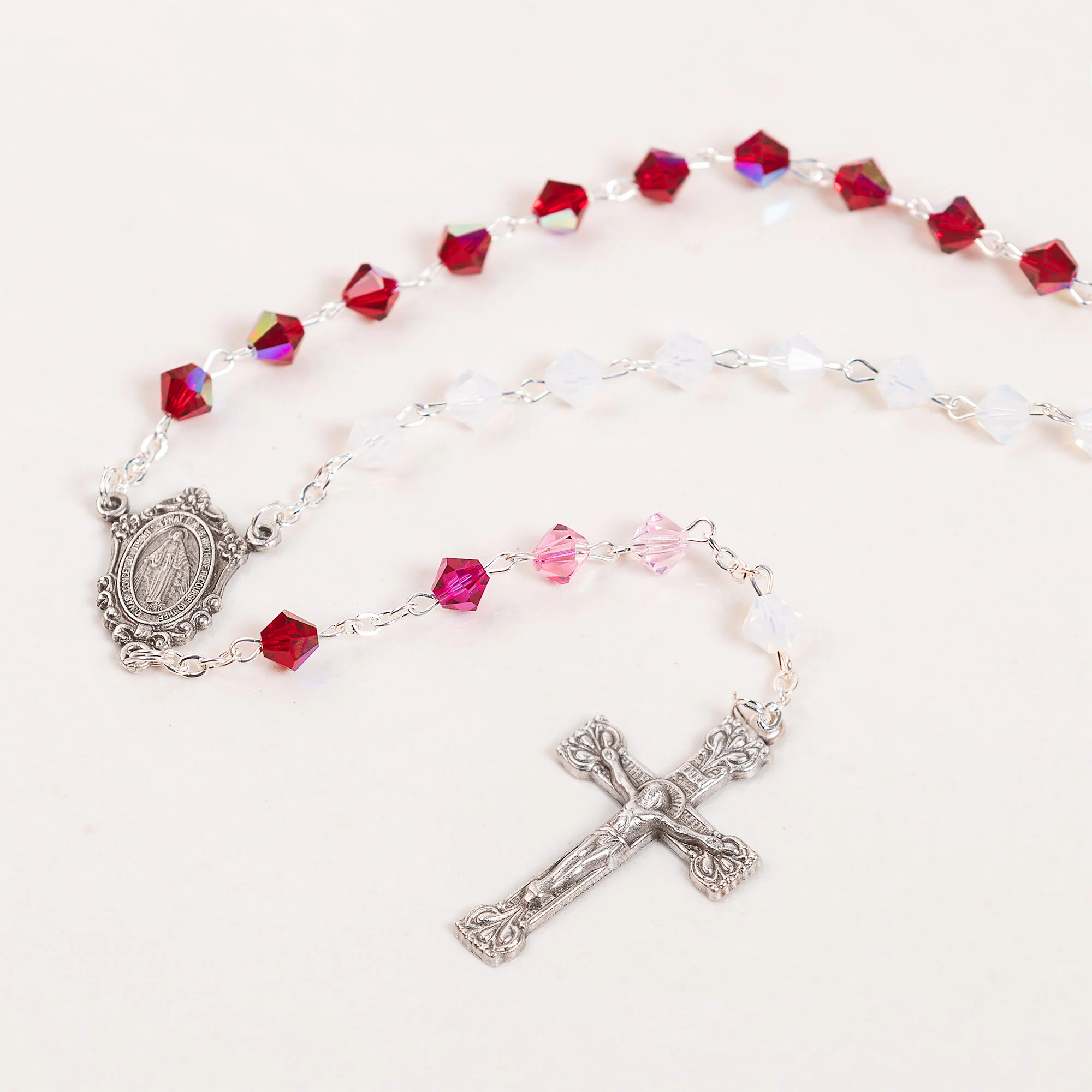 Pink Ombre Italian Rosary - Image 4