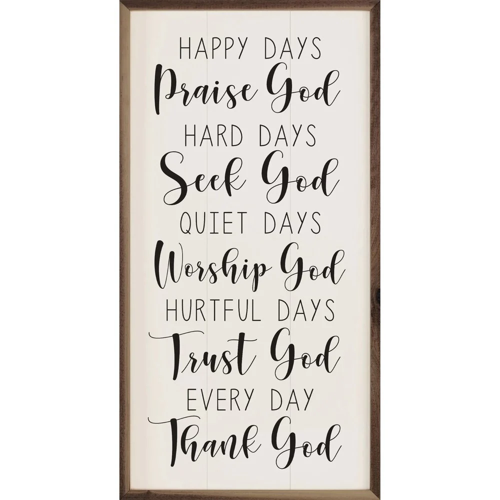 Praise Seek Worship Trust Thank God Framed Art - Image 3
