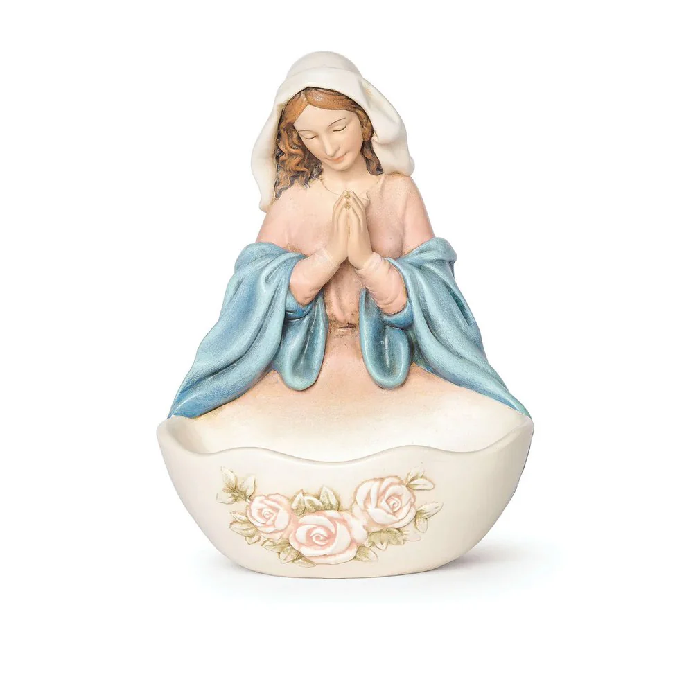 Praying Madonna Rosary Holder Statue - 5.25" - Image 2