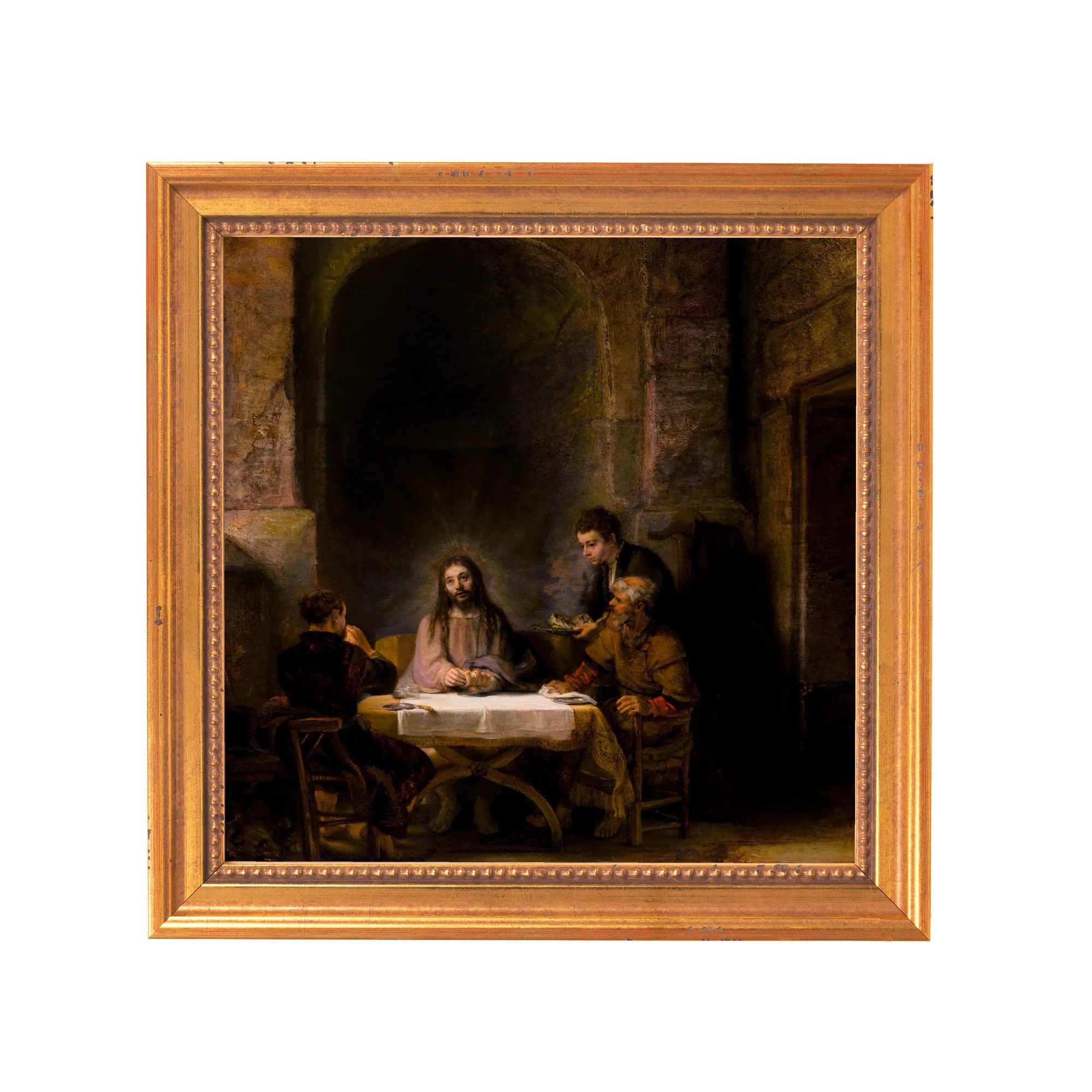 Rembrandt's Supper at Emmaus Framed Canvas - Sacred Mini Collection - Image 7