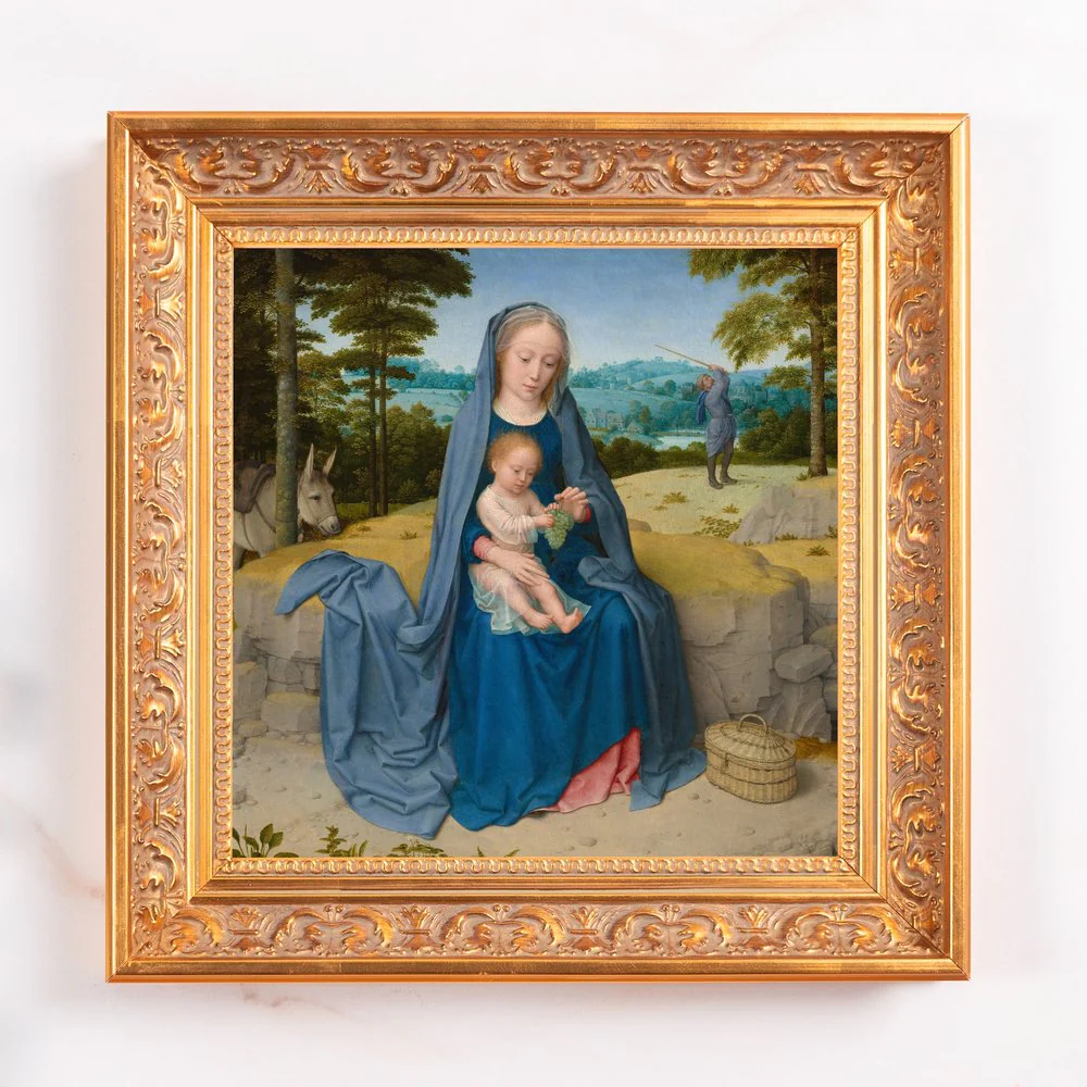 Rest on the Flight Into Egypt Framed Canvas - Sacred Mini Collection - Image 2