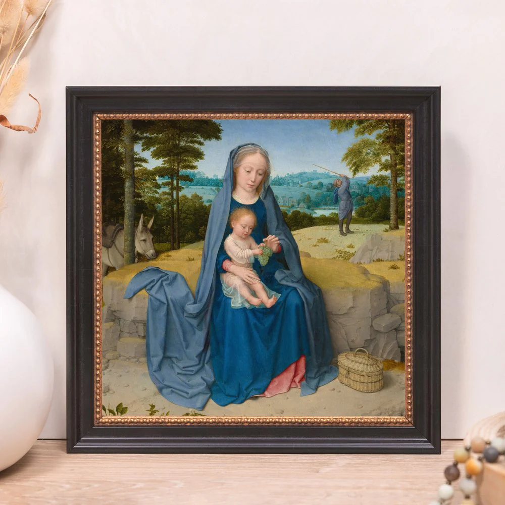 Rest on the Flight Into Egypt Framed Canvas - Sacred Mini Collection - Image 5