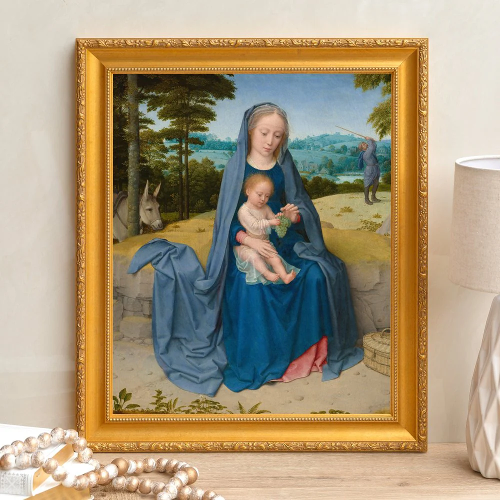 Rest on the Flight Into Egypt Framed Canvas - Sacred Signature Collection - Image 4