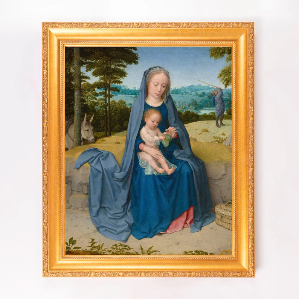 Rest on the Flight Into Egypt Framed Canvas - Sacred Signature Collection - Image 5