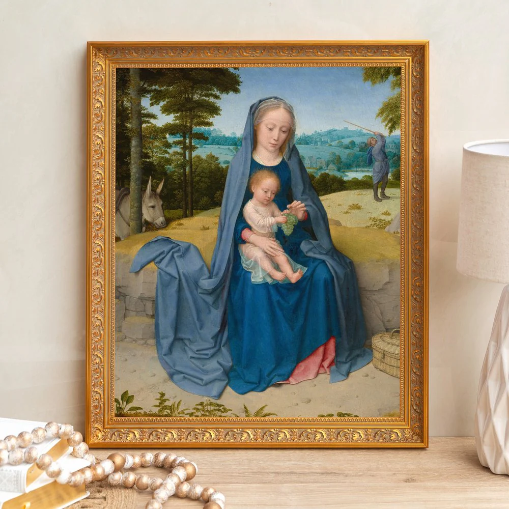 Rest on the Flight Into Egypt Framed Canvas - Sacred Signature Collection - Image 7