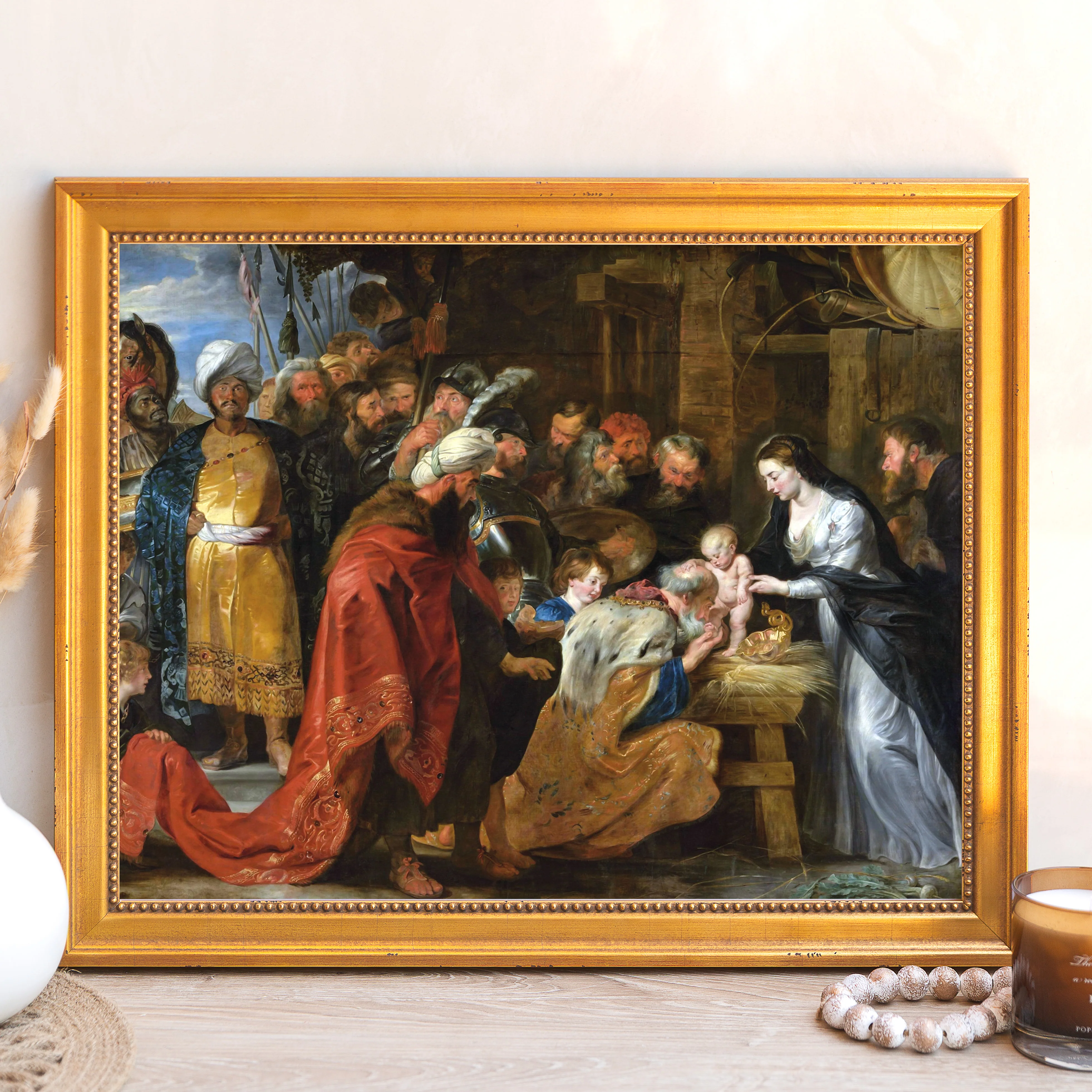 Rubens Lyon Adoration of the Magi Framed Canvas - Sacred Signature Collection