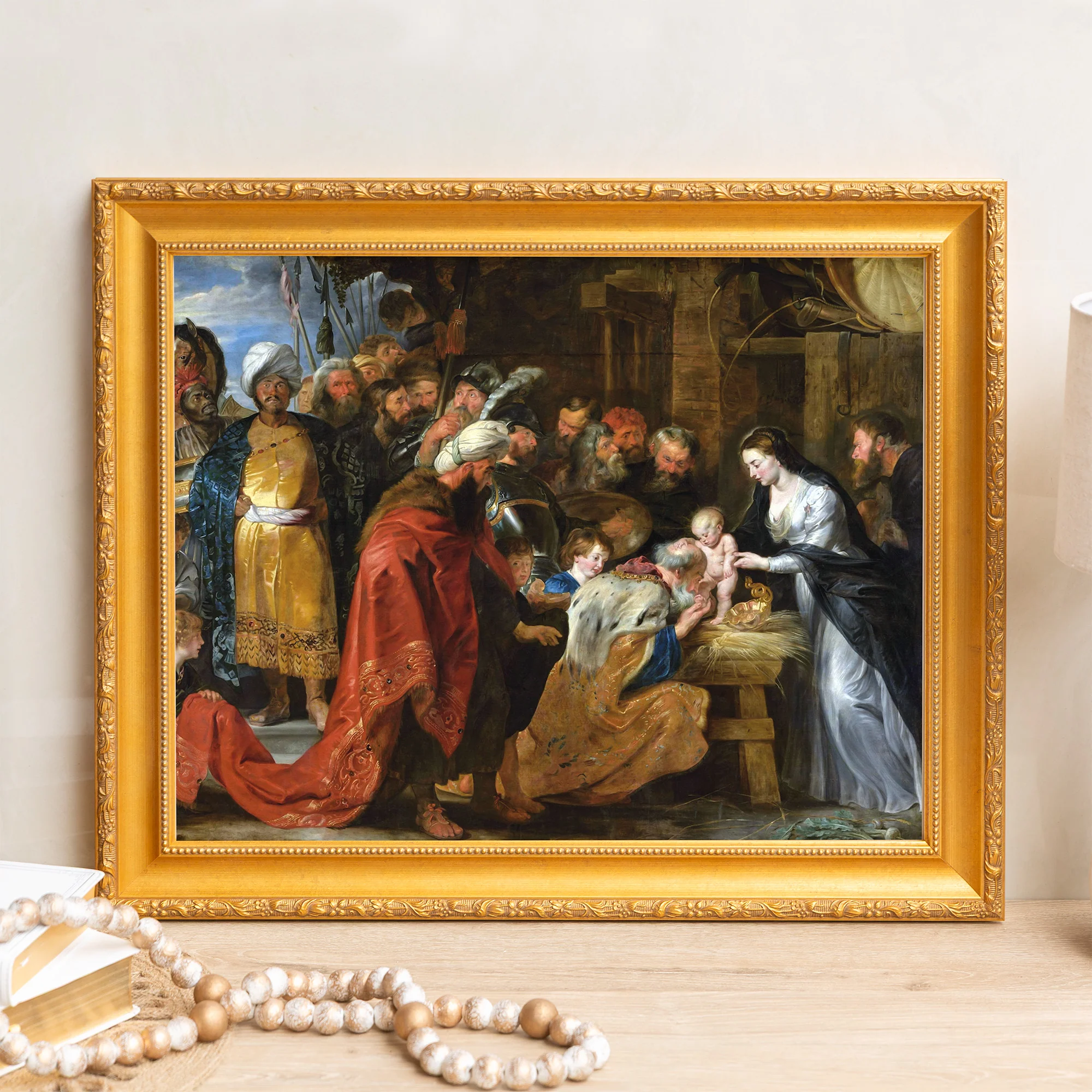 Rubens Lyon Adoration of the Magi Framed Canvas - Sacred Signature Collection - Image 5