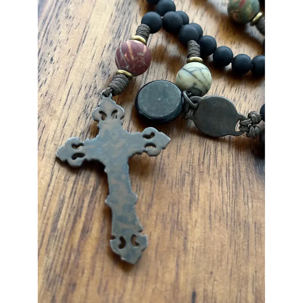 Rustic Sandalwood Our Lady of Guadalupe Rosary - Image 2