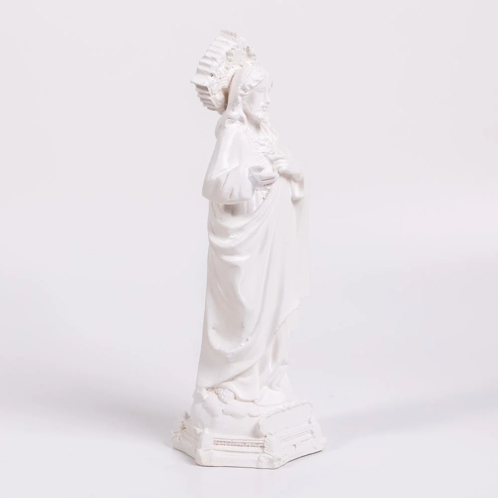 Sacred Heart Statue - White or Hand Painted - 9" - Image 2