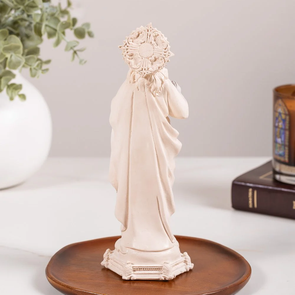 Sacred Heart Statue - White or Hand Painted - 9" - Image 8