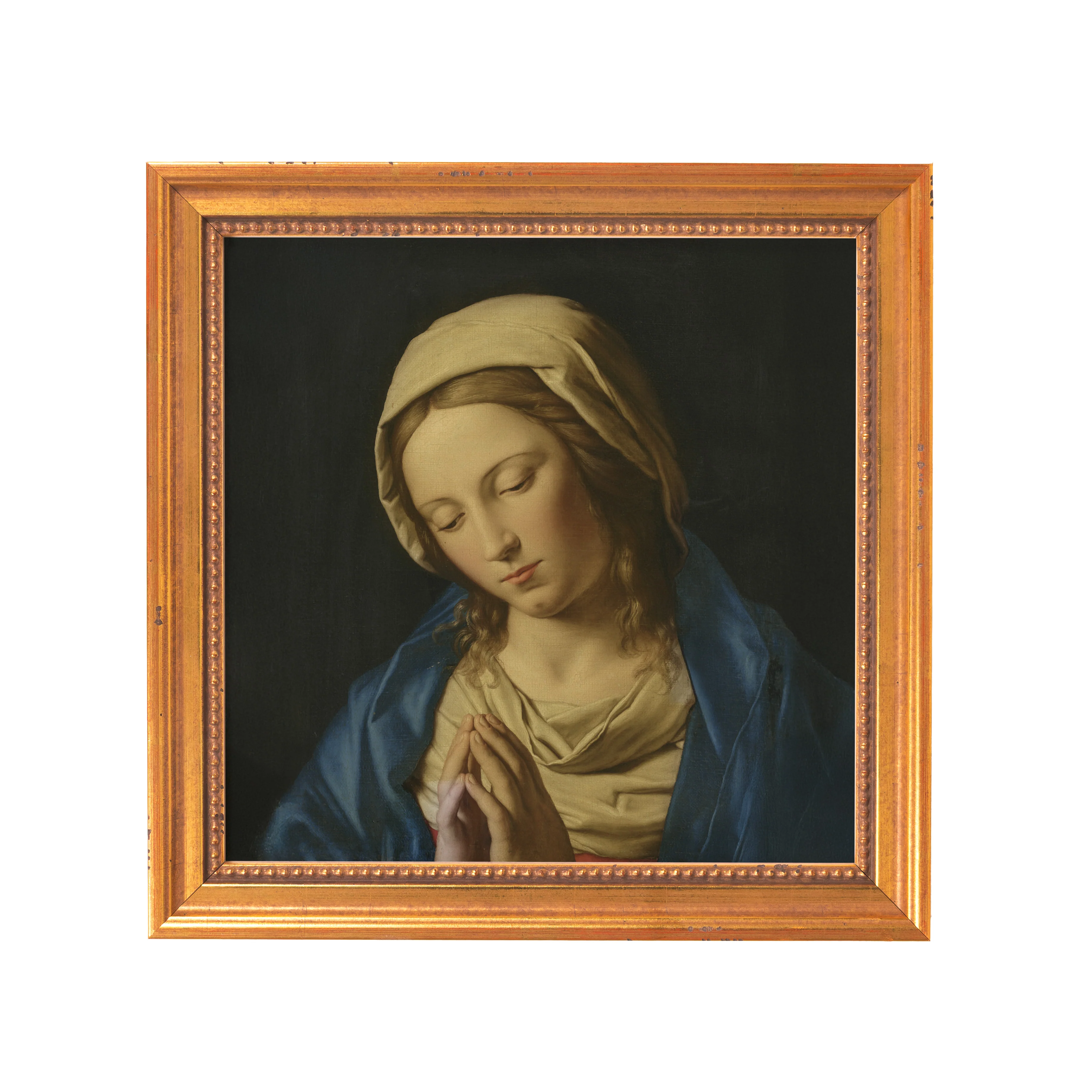 Sassoferrato Madonna in Prayer Framed Canvas - Sacred Mini Collection - Image 7