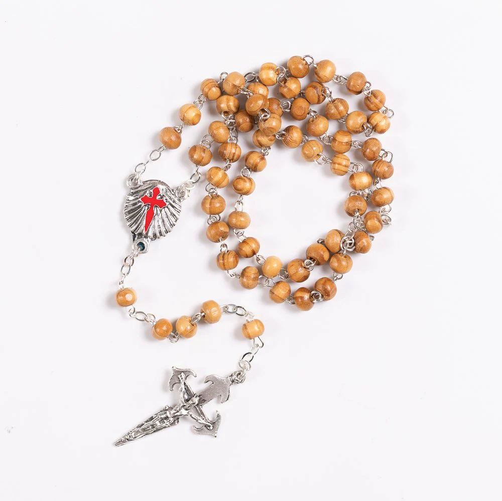 Scallop Shell Wood Rosary & Rosary Keepsake Box - Image 2