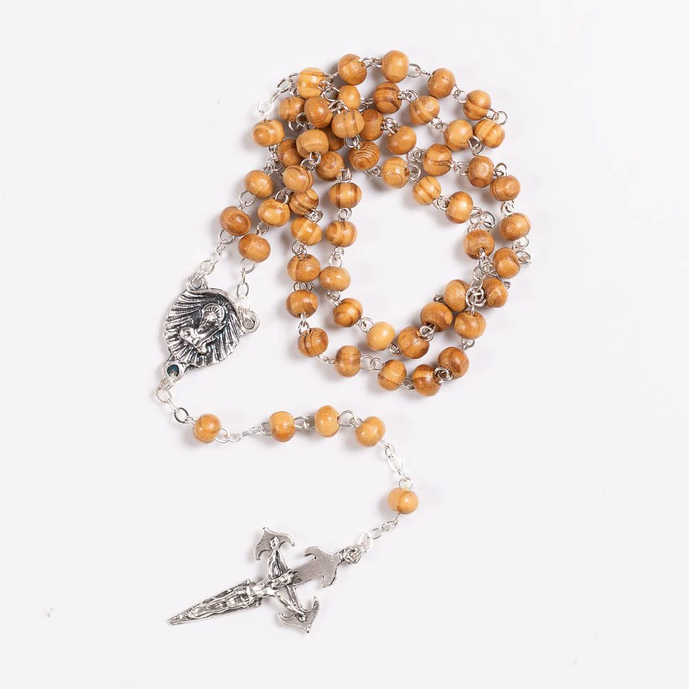 Scallop Shell Wood Rosary & Rosary Keepsake Box - Image 3