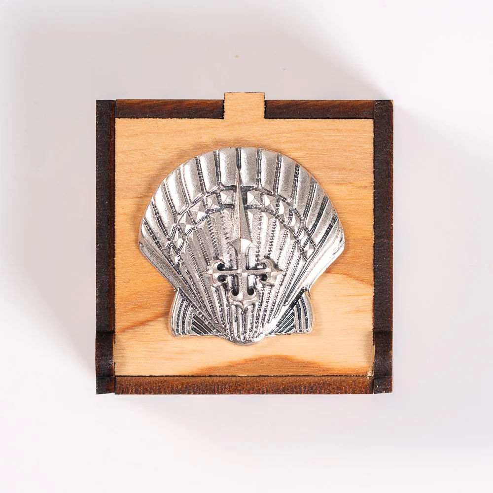 Scallop Shell Wood Rosary & Rosary Keepsake Box - Image 4