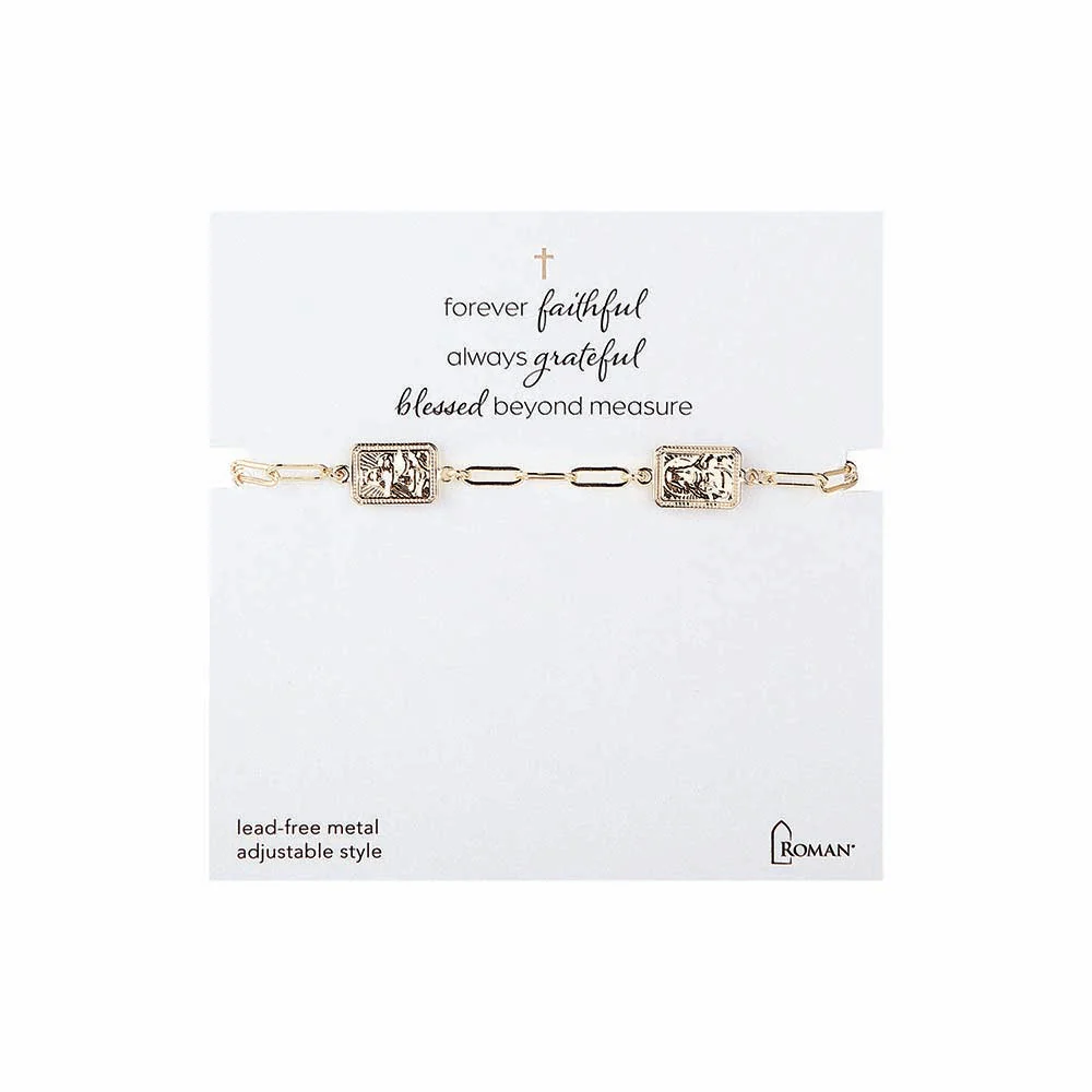 Scapular Chain Bracelet - Gold or Silver