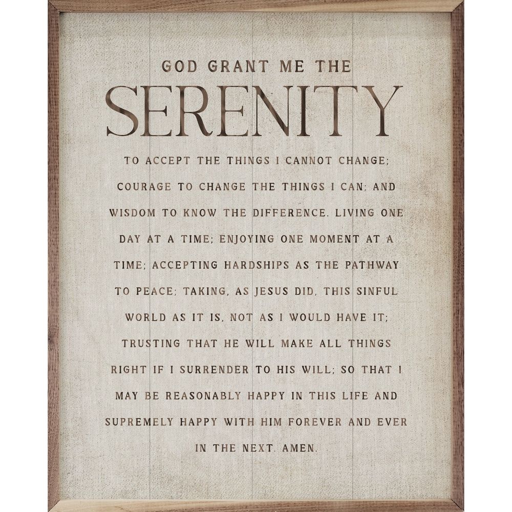 Serenity Prayer (Full Prayer) Framed Art - Image 2