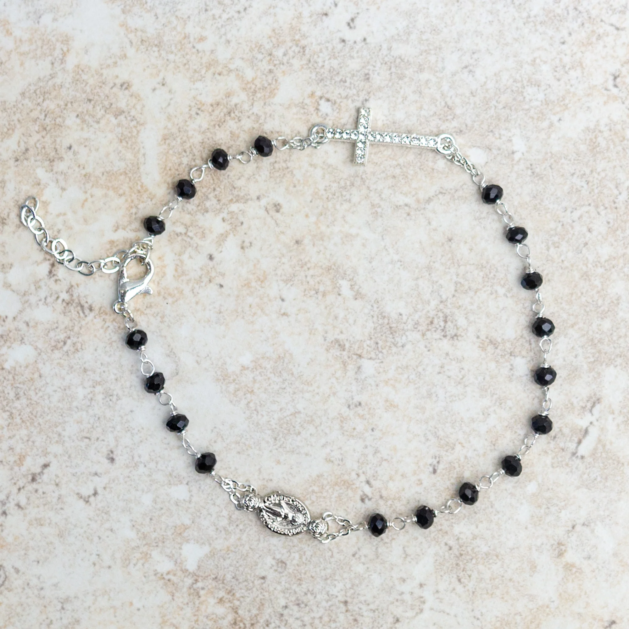 Miraculous Medal One-Decade Rosary Anklet