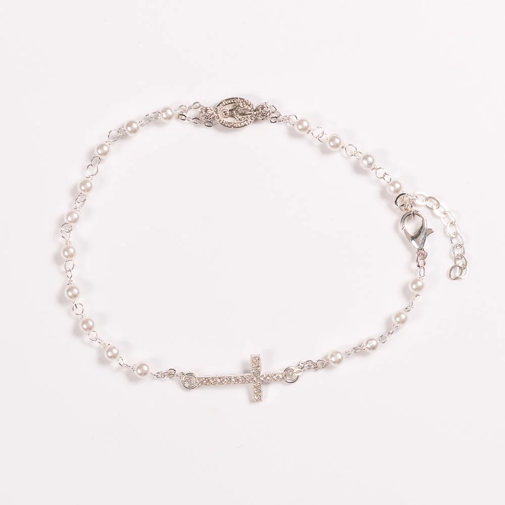Miraculous Medal One-Decade Rosary Anklet - Image 3