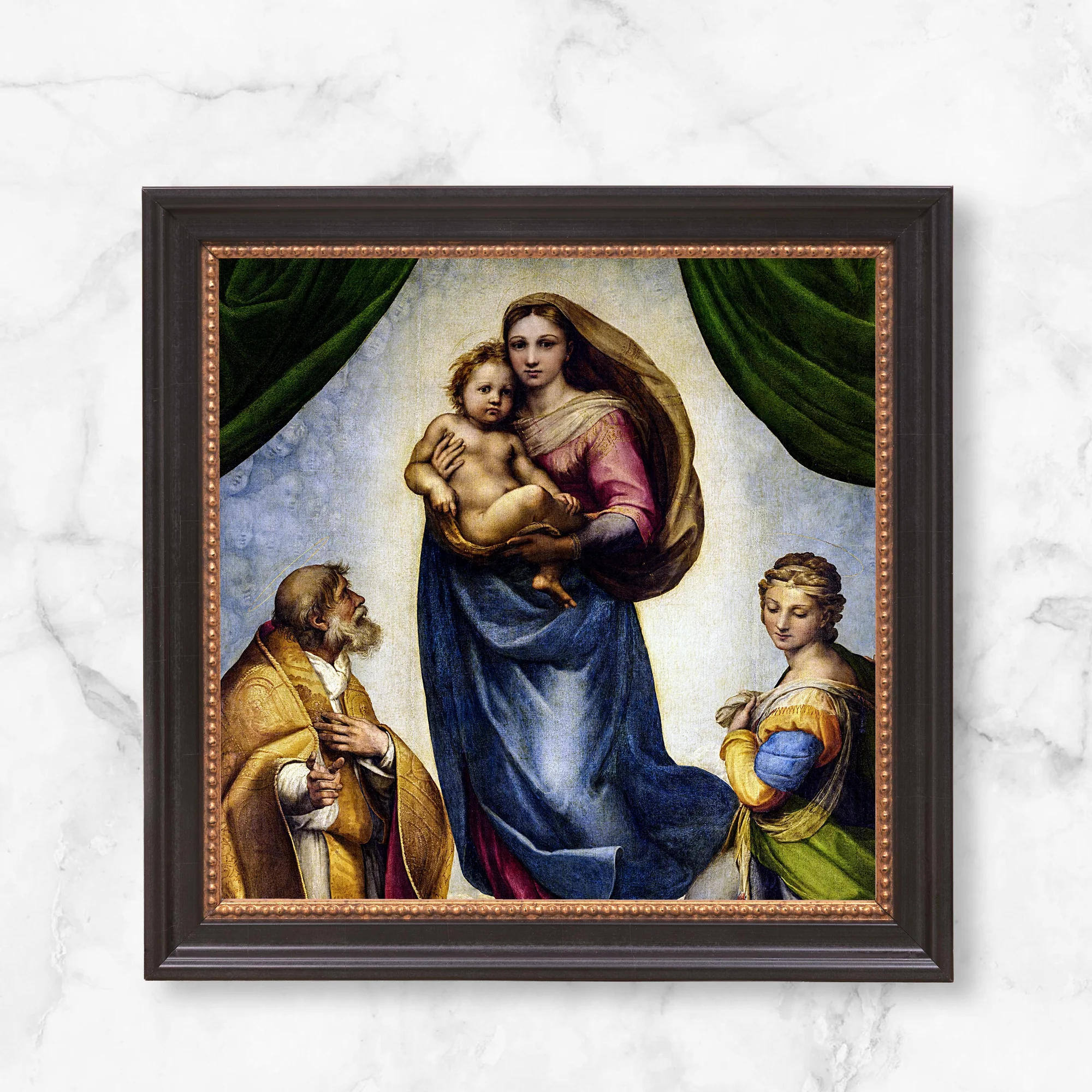 Sistine Madonna Framed Canvas - Sacred Mini Collection - Image 9
