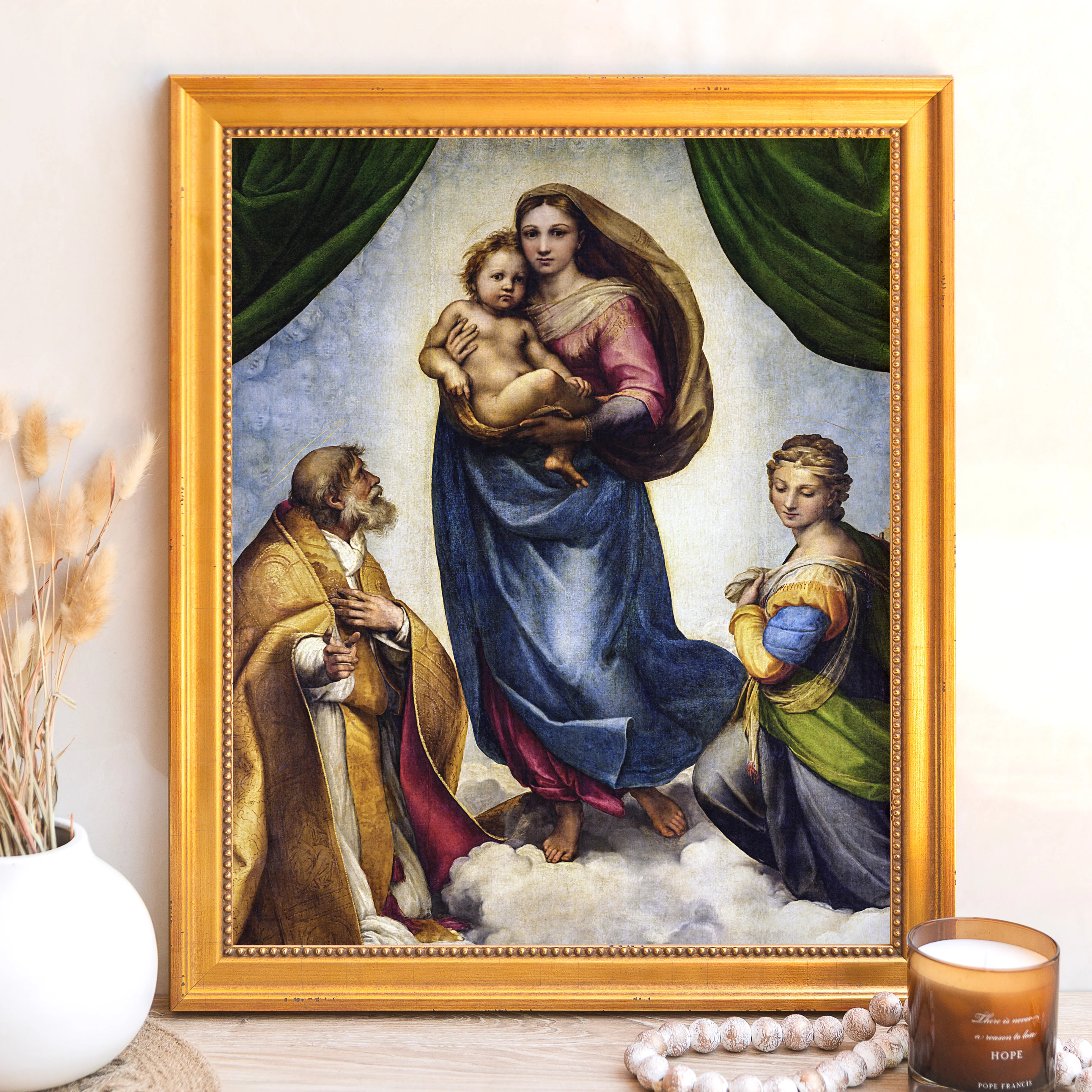 Sistine Madonna Framed Canvas - Sacred Signature Collection - Image 3