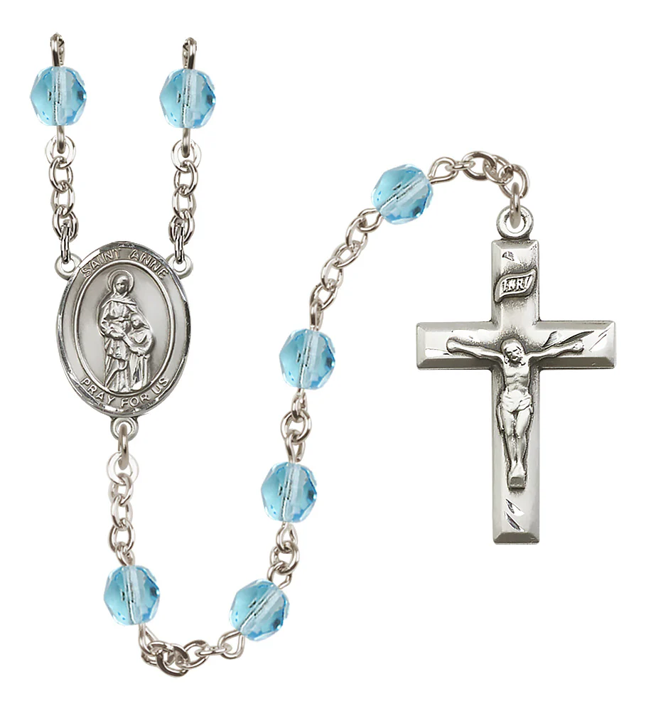 St. Anne Crystal Birthstone Rosary - Multiple Birthstones