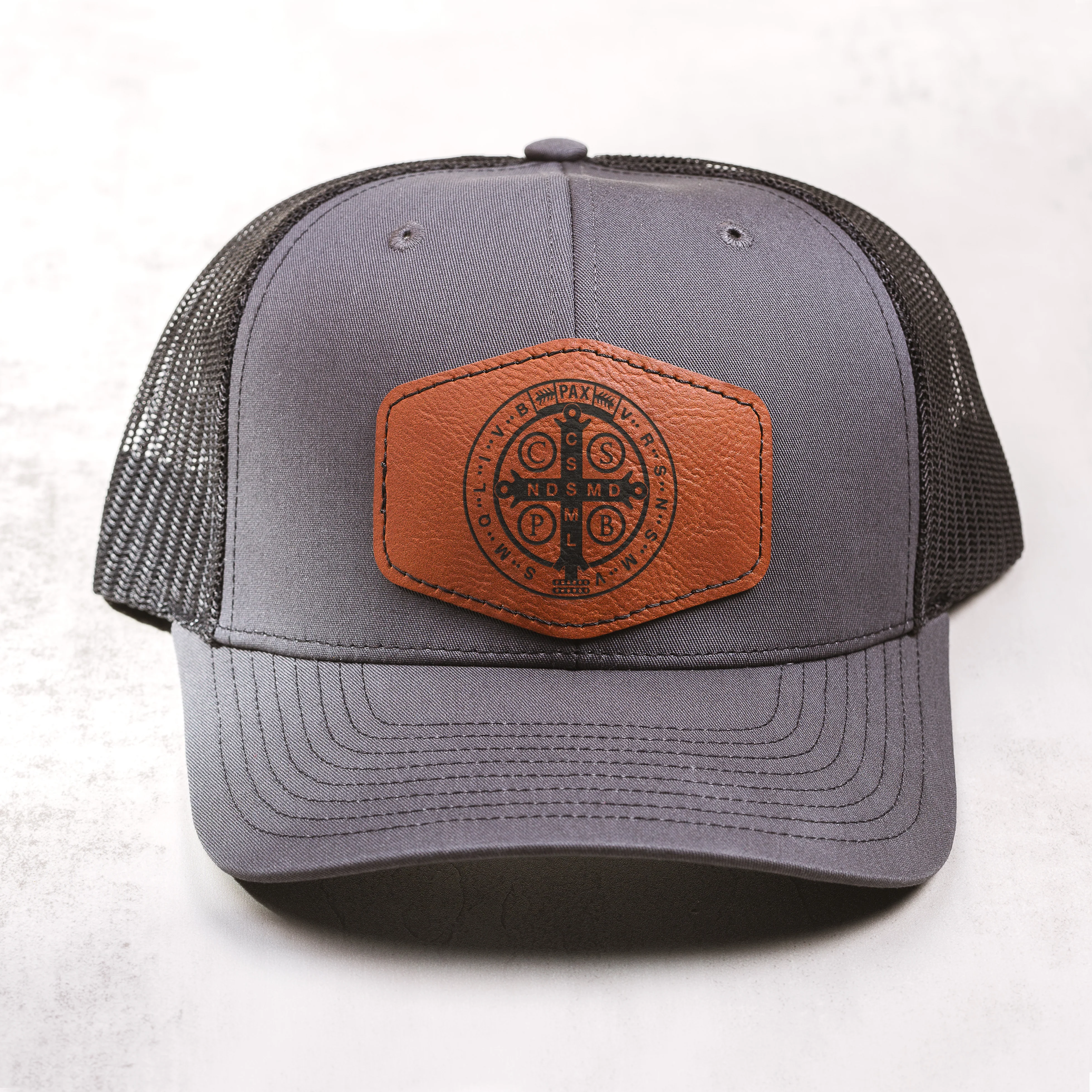 St. Benedict Leather Patch Ball Cap