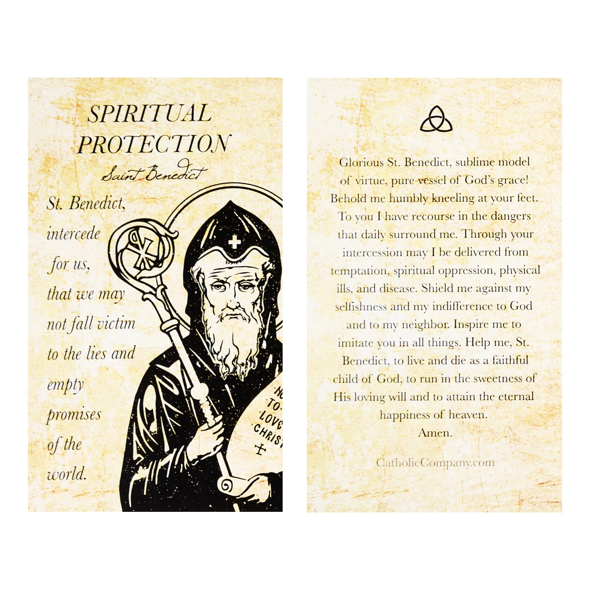 St. Benedict - Spiritual Protection Prayer Card - Image 2