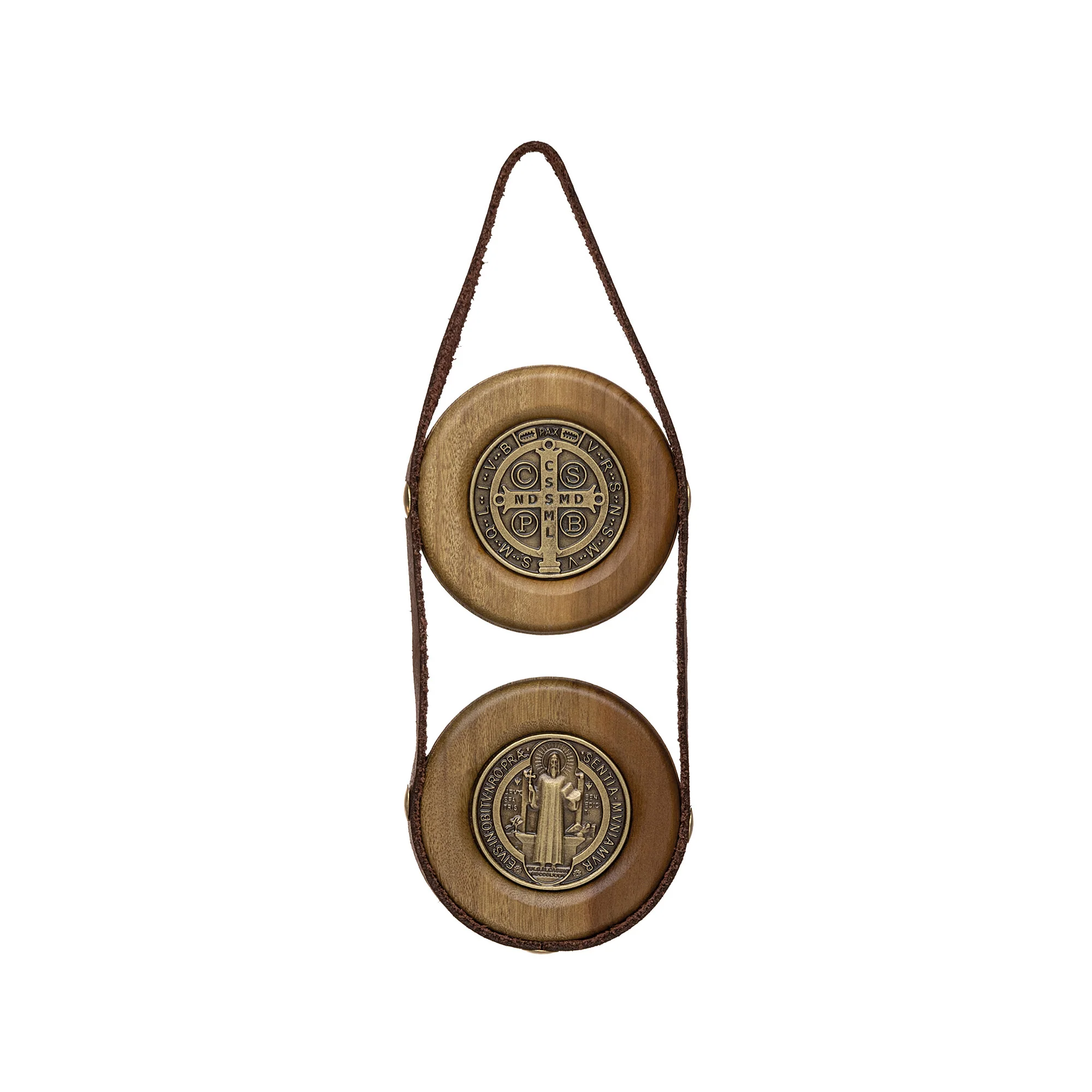 St. Benedict Wood & Leather Home Blessing