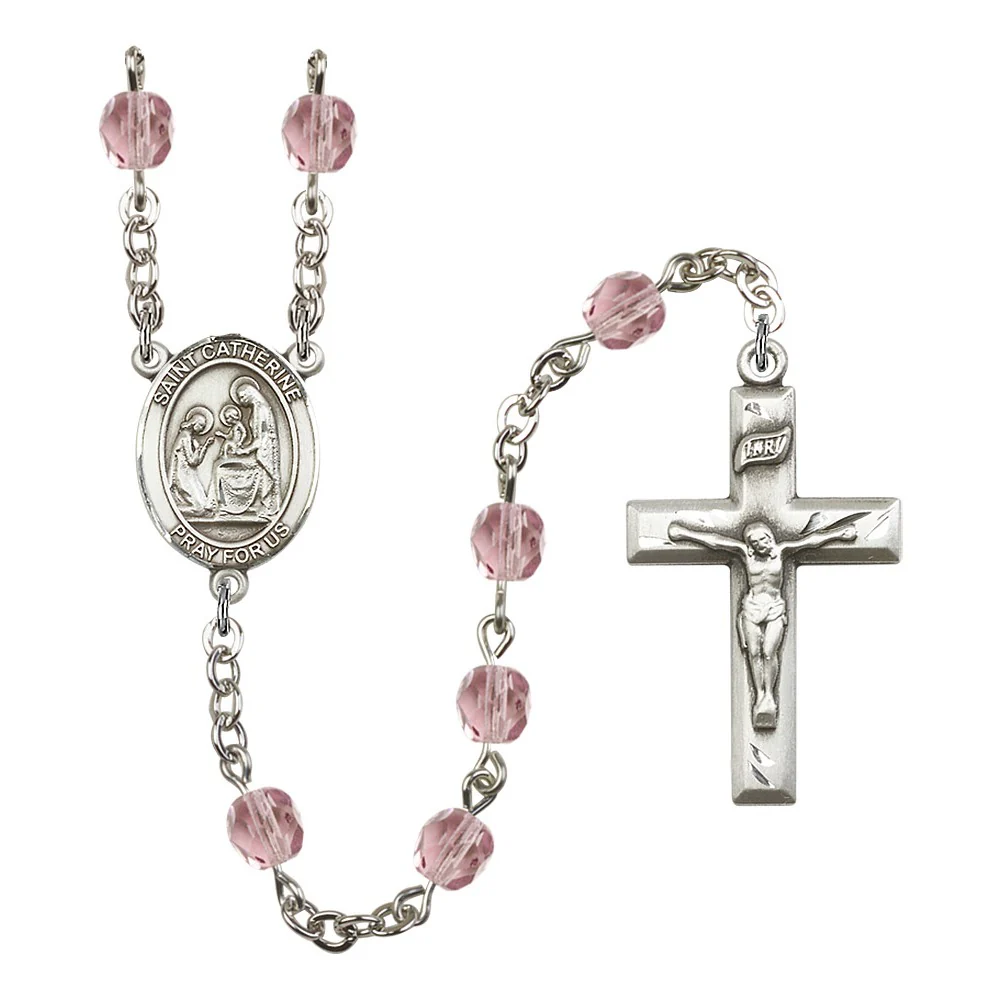 St. Catherine Crystal Birthstone Rosary - Multiple Birthstones - Image 10